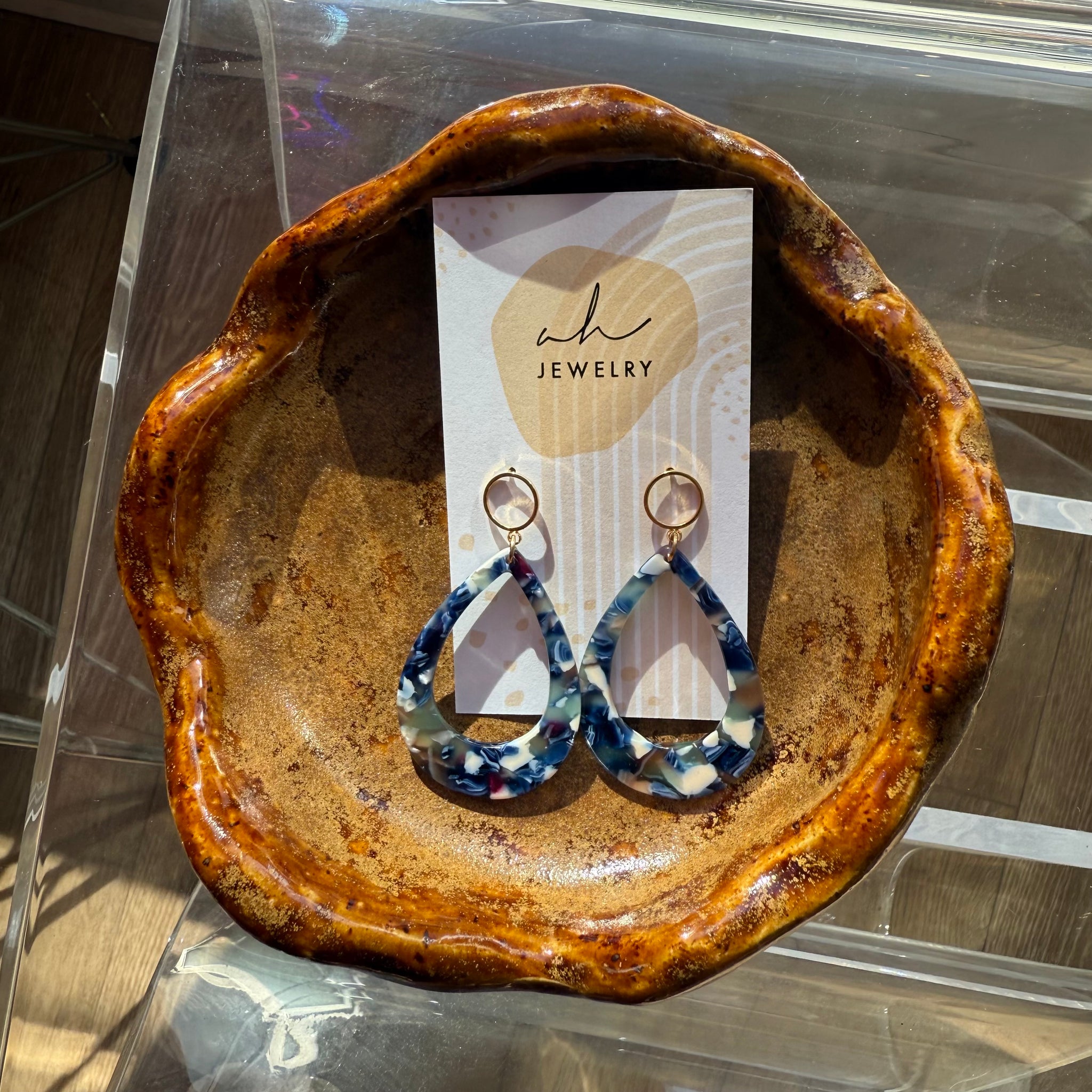 Blue Drop Earrings | AH Designs