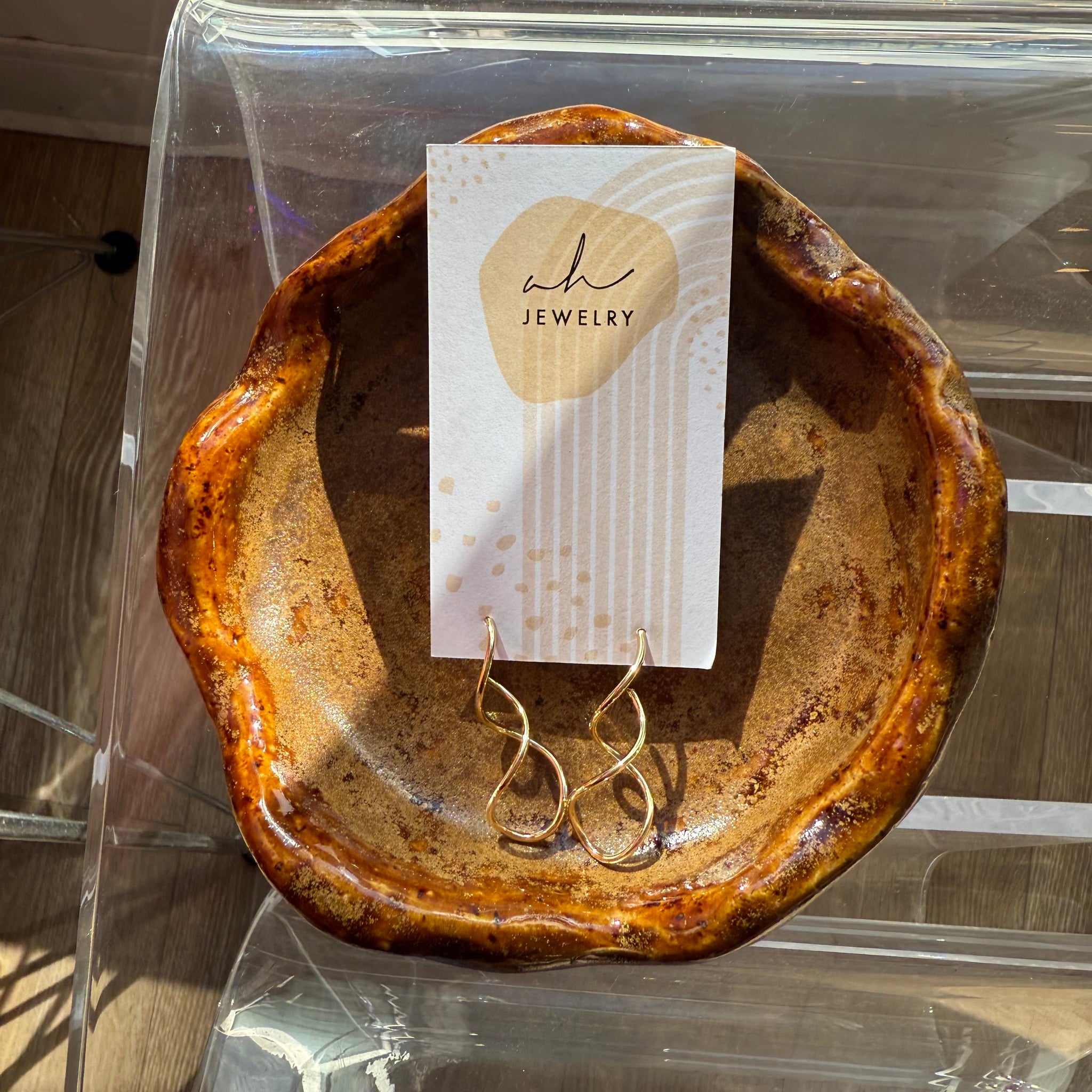 Gold Swirl Earrings | AH Designs