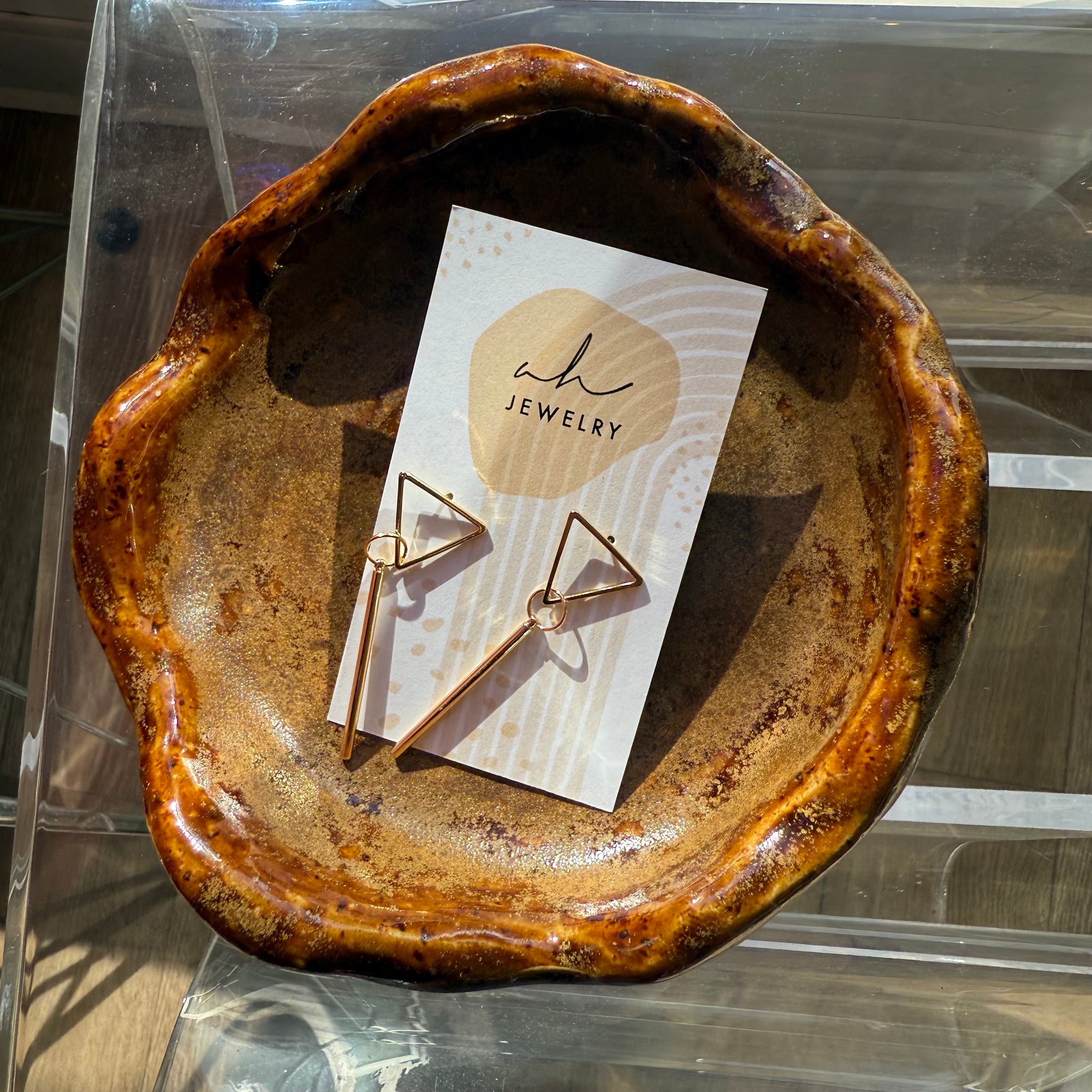 Triangular Drop Earrings | AH Designs