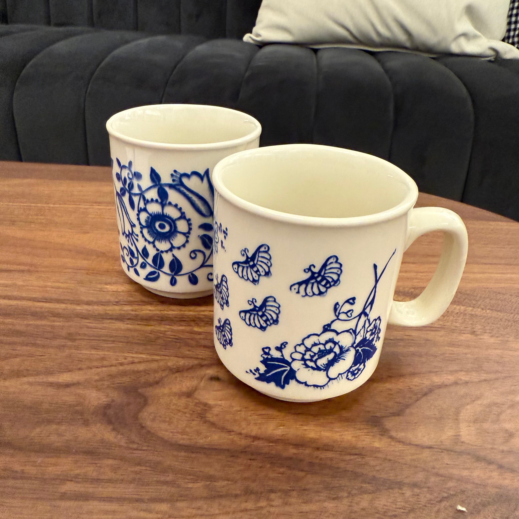 Blue Onion Mugs | Set of 2