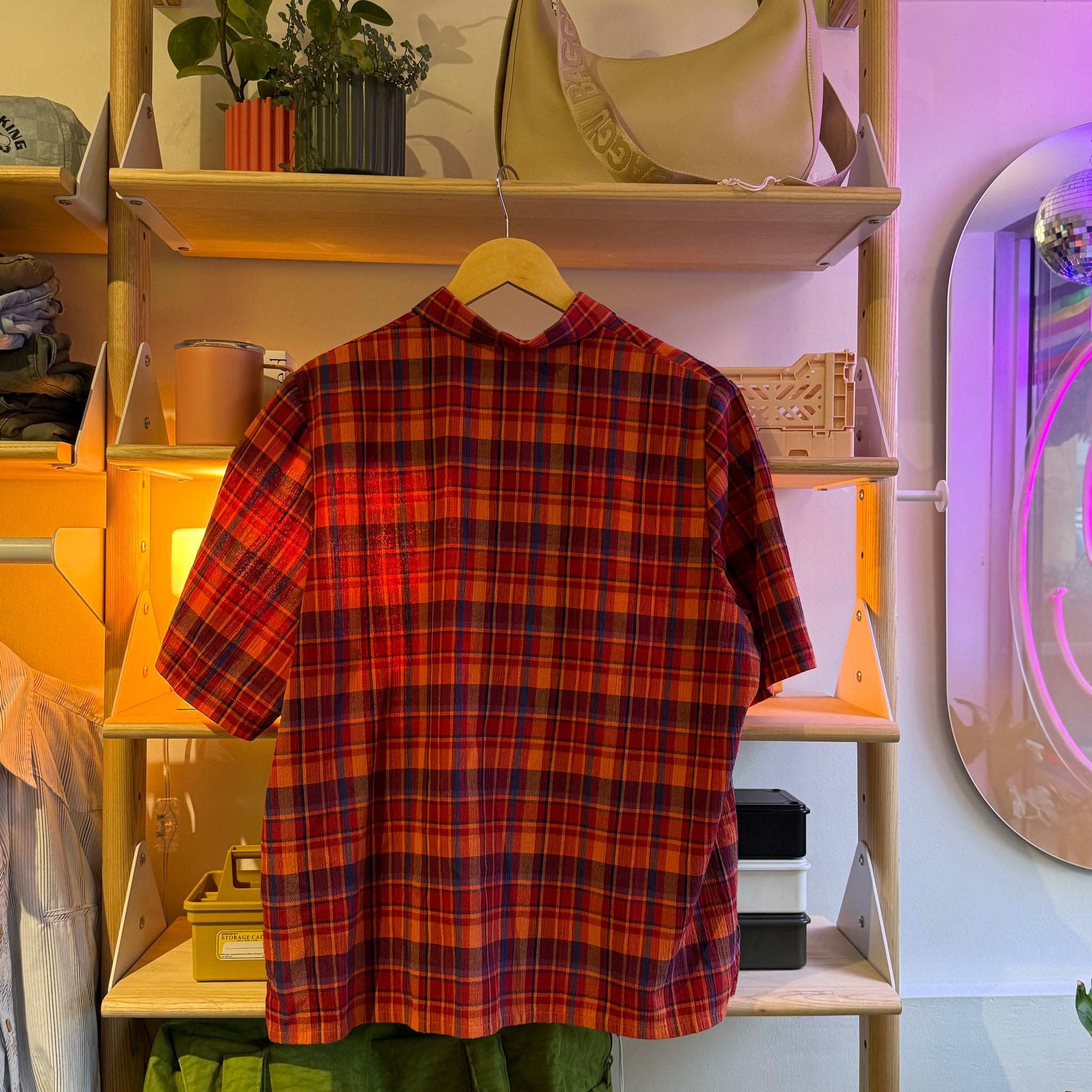 Red Plaid Button Up | M