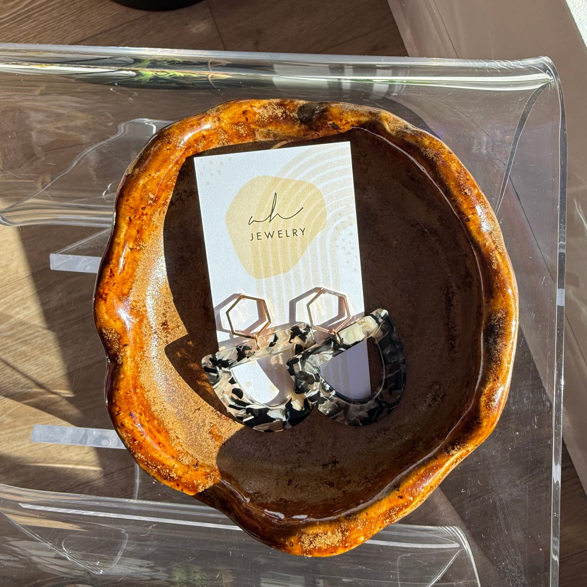 Tortoise Shell Earrings | AH Designs
