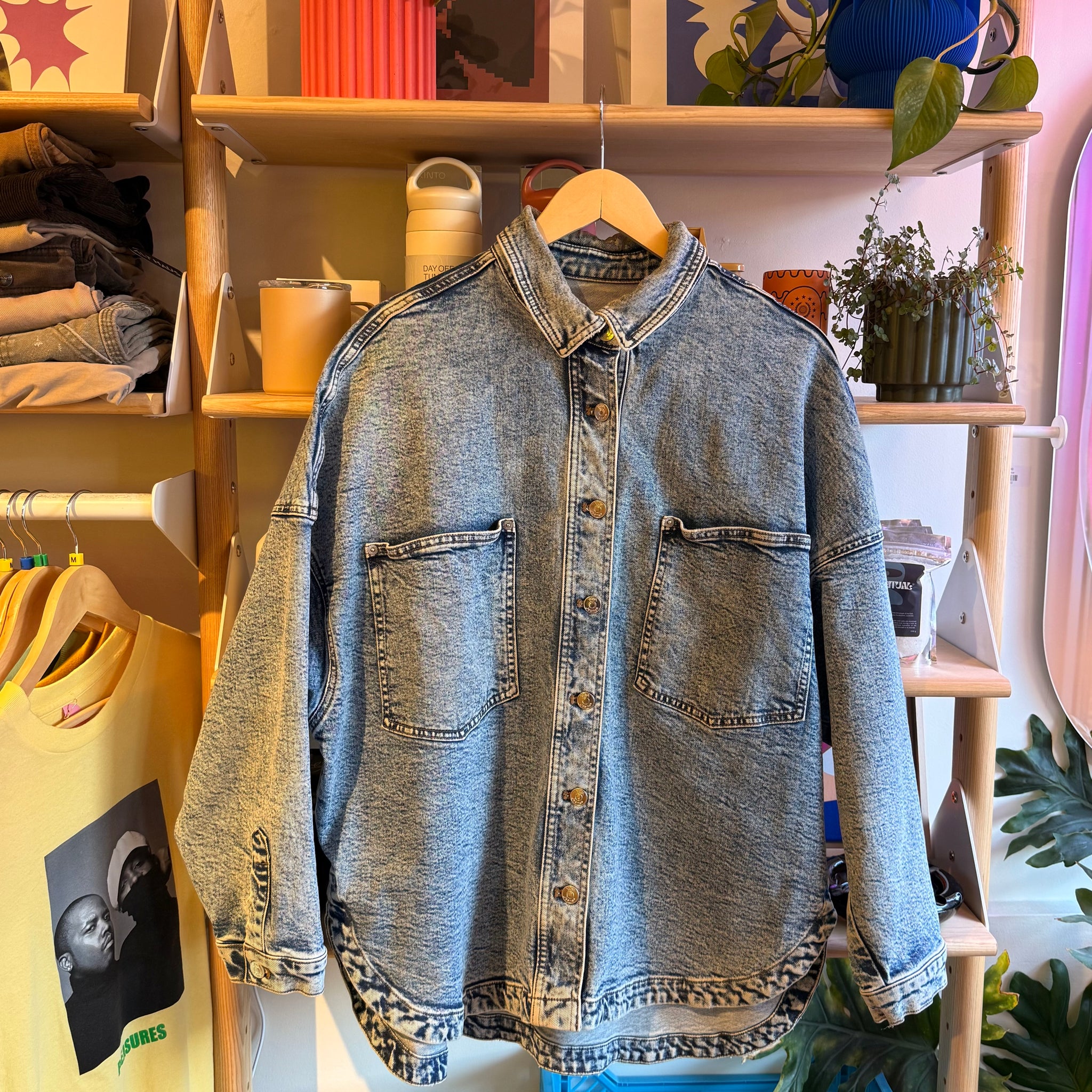 Acid Washed Denim Jacket | 2XL