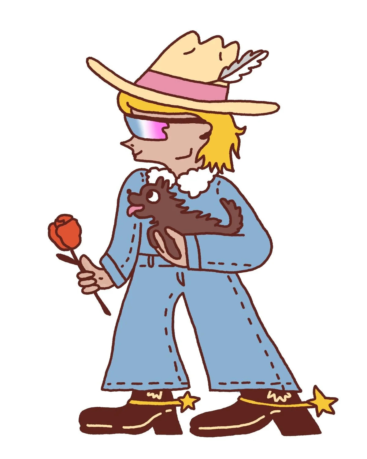 Airport Cowboy Sticker | Amery Sandford