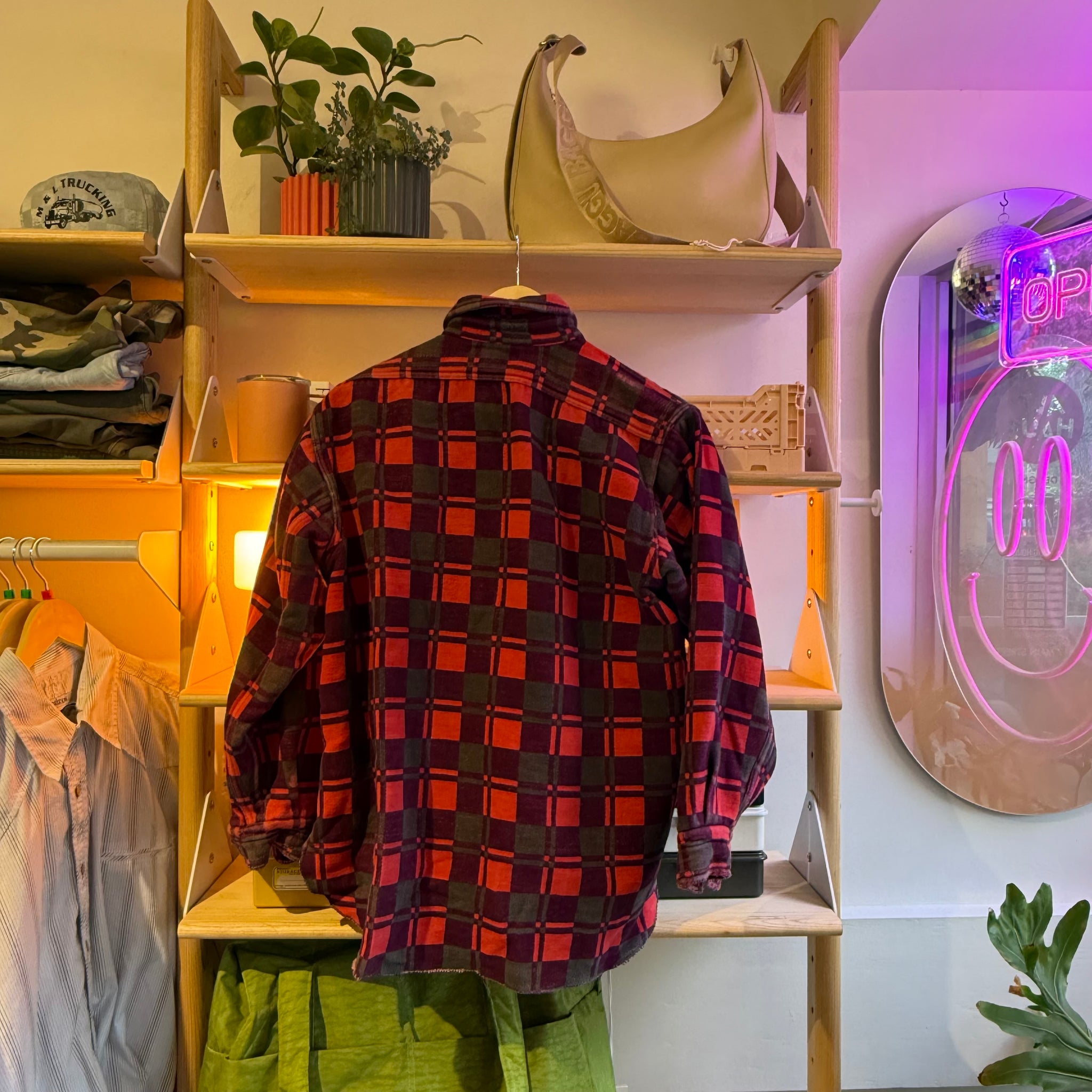 60's Vintage Flannel Button Up | L