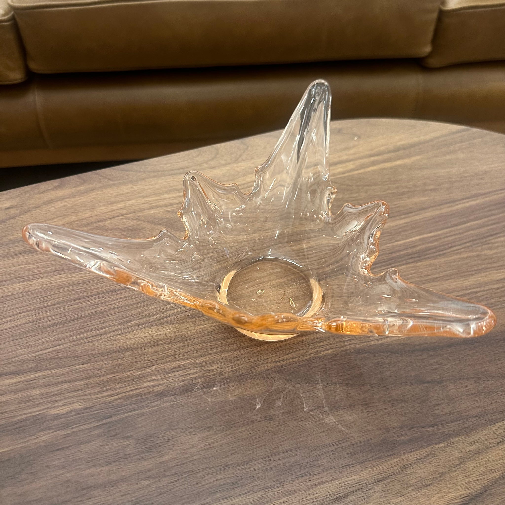 Peach Art Glass Bowl