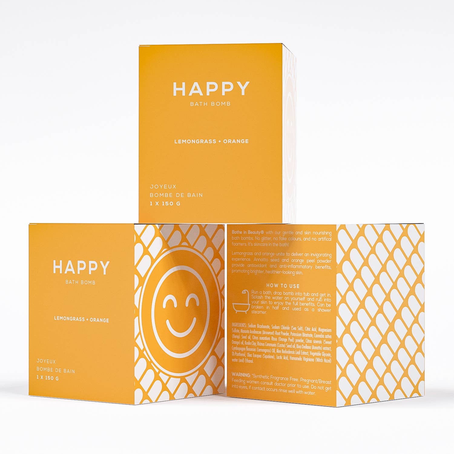 Bare Skin Bar Bath Bomb | HAPPY