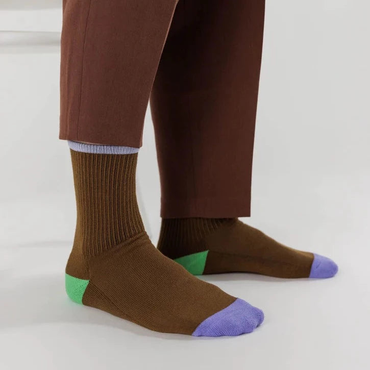 Ribbed Sock - Tamarind Mix Small