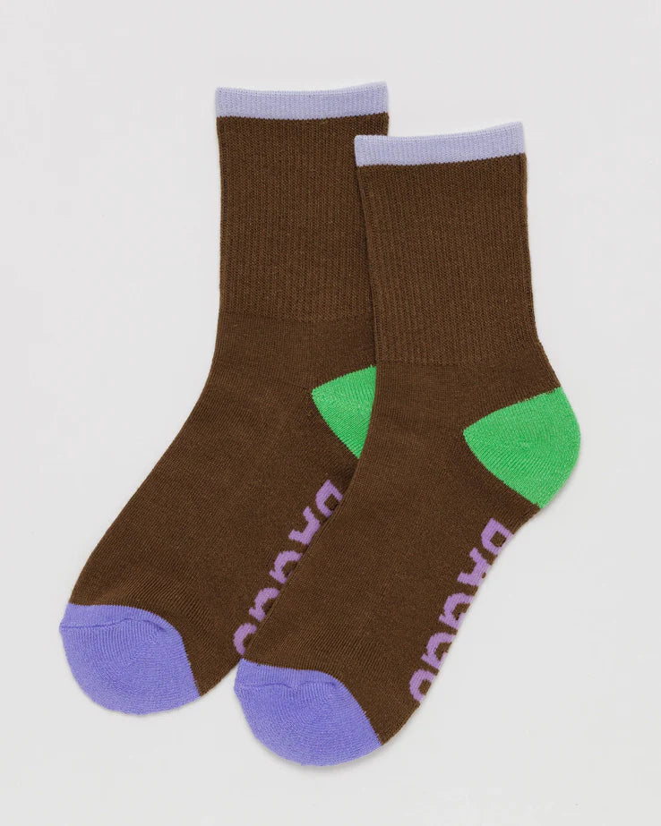 Ribbed Sock Small | Tamarind Mix