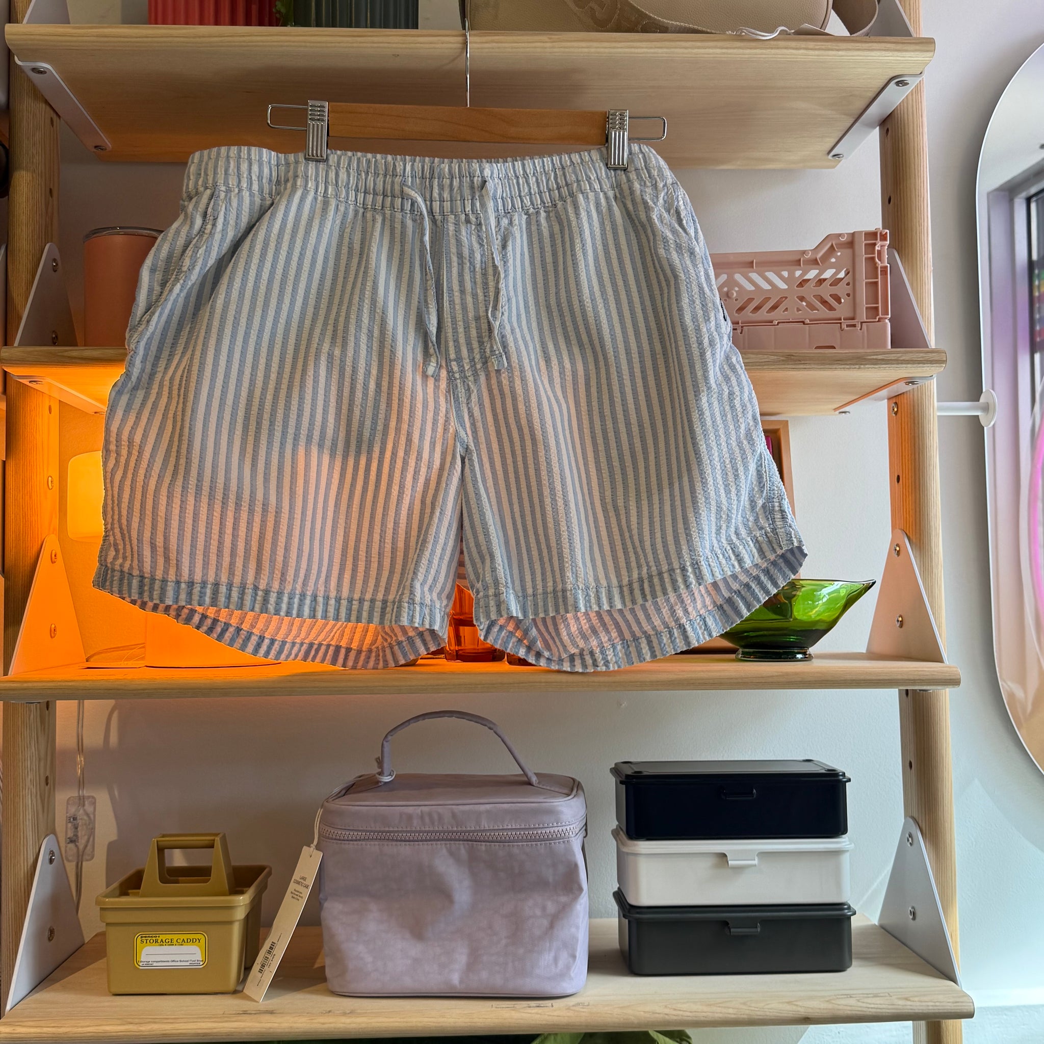 Blue Striped Beach Shorts | 36