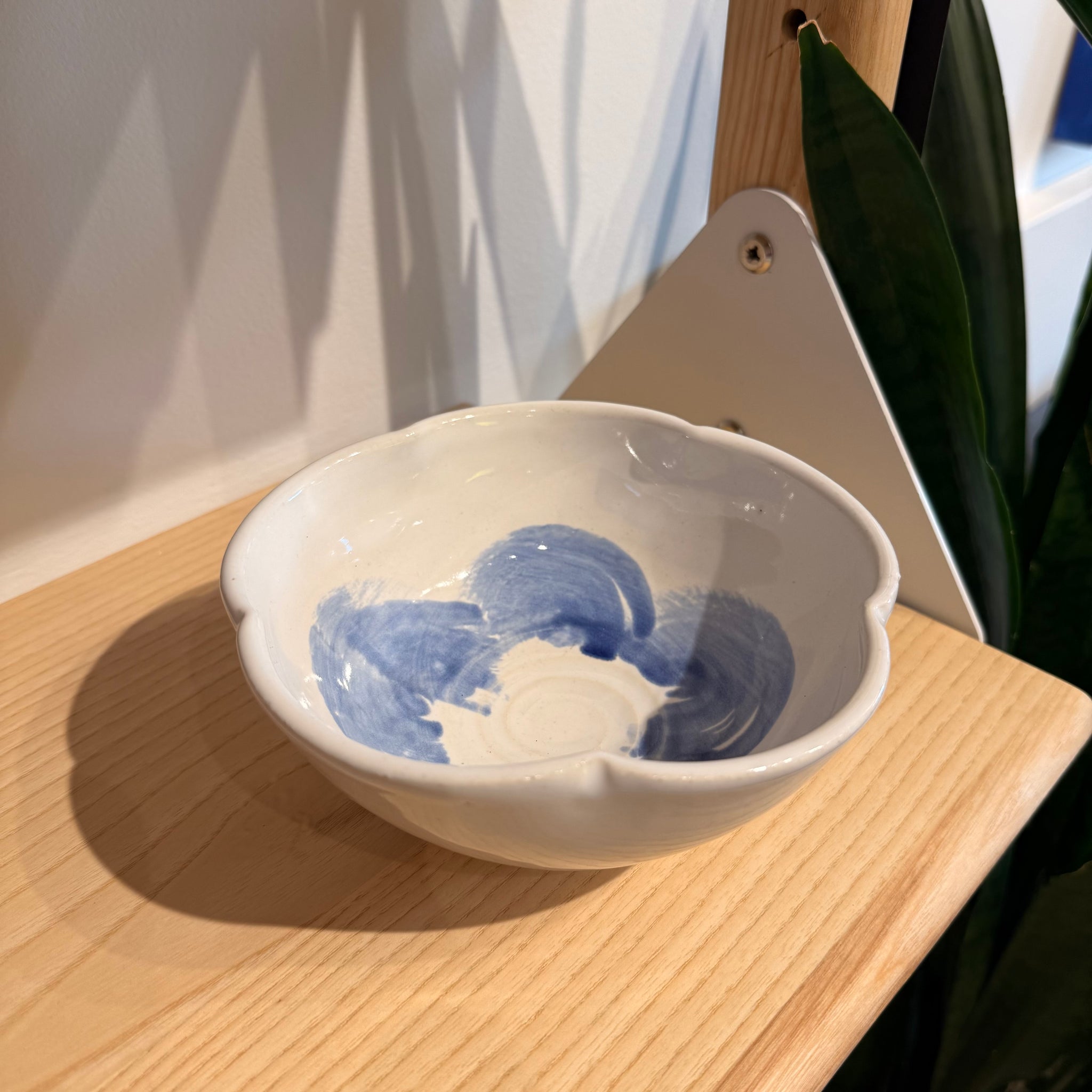 Scalloped Cobalt Bowl