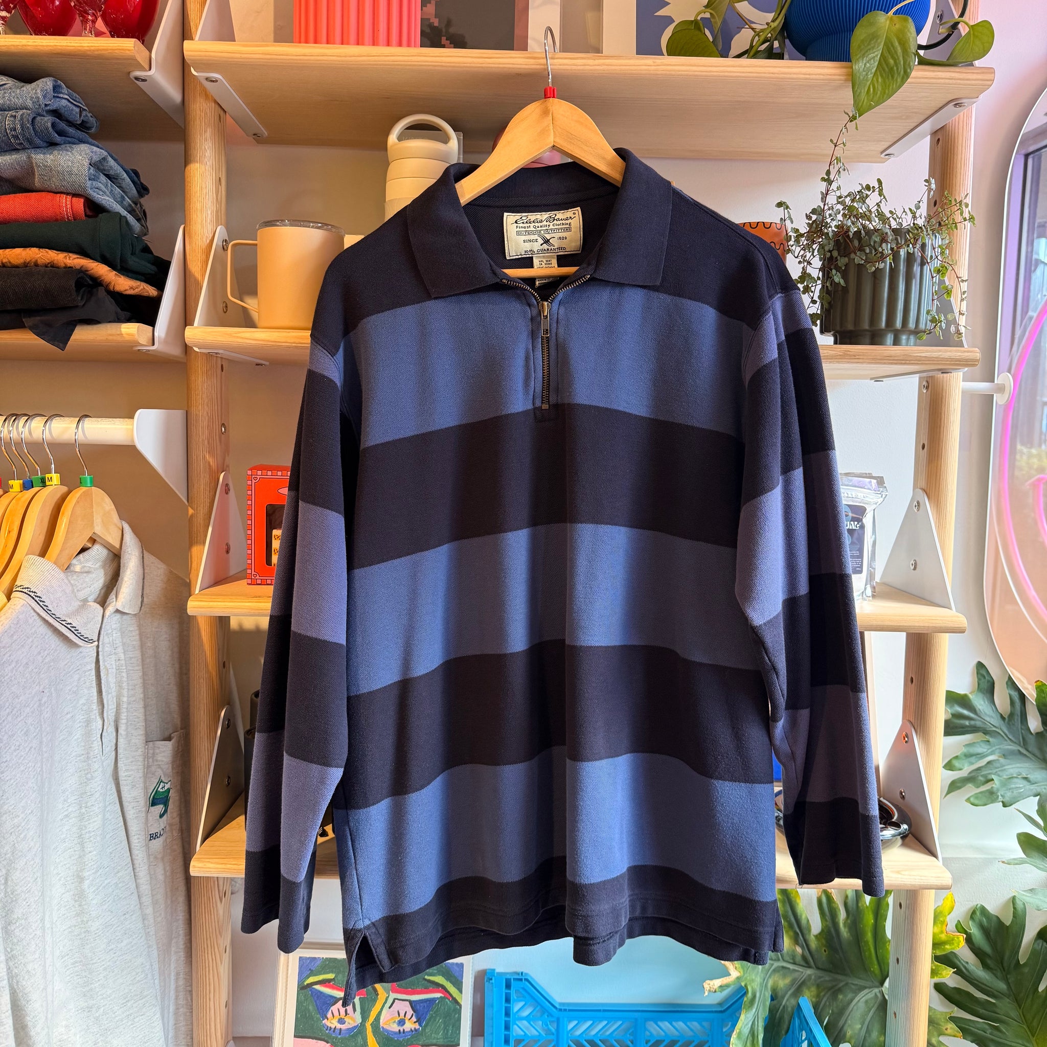Striped Rugby Long Sleeve Tee | L