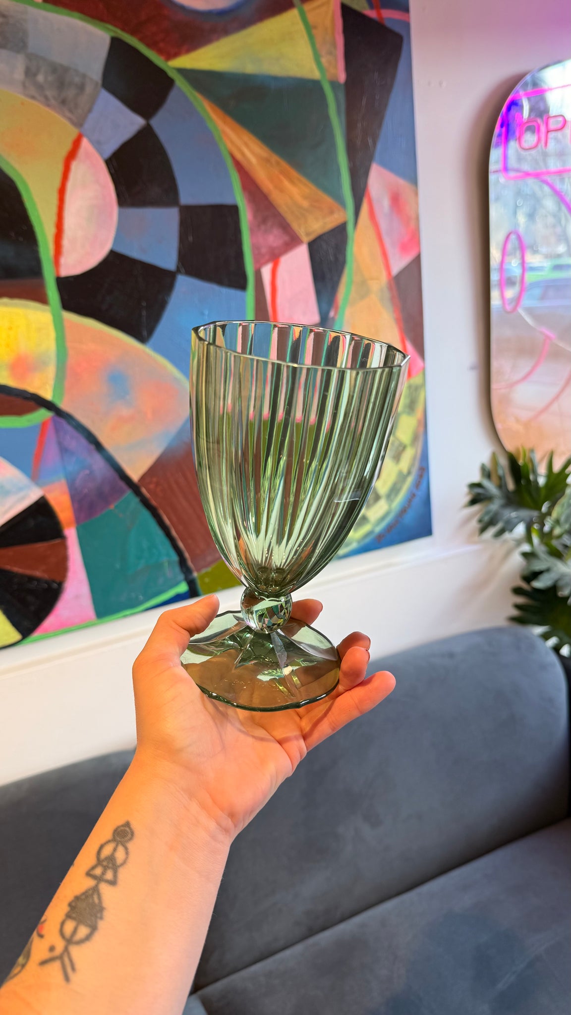 Villeroy & Boch "My Garden" Green Goblets | Set of 4