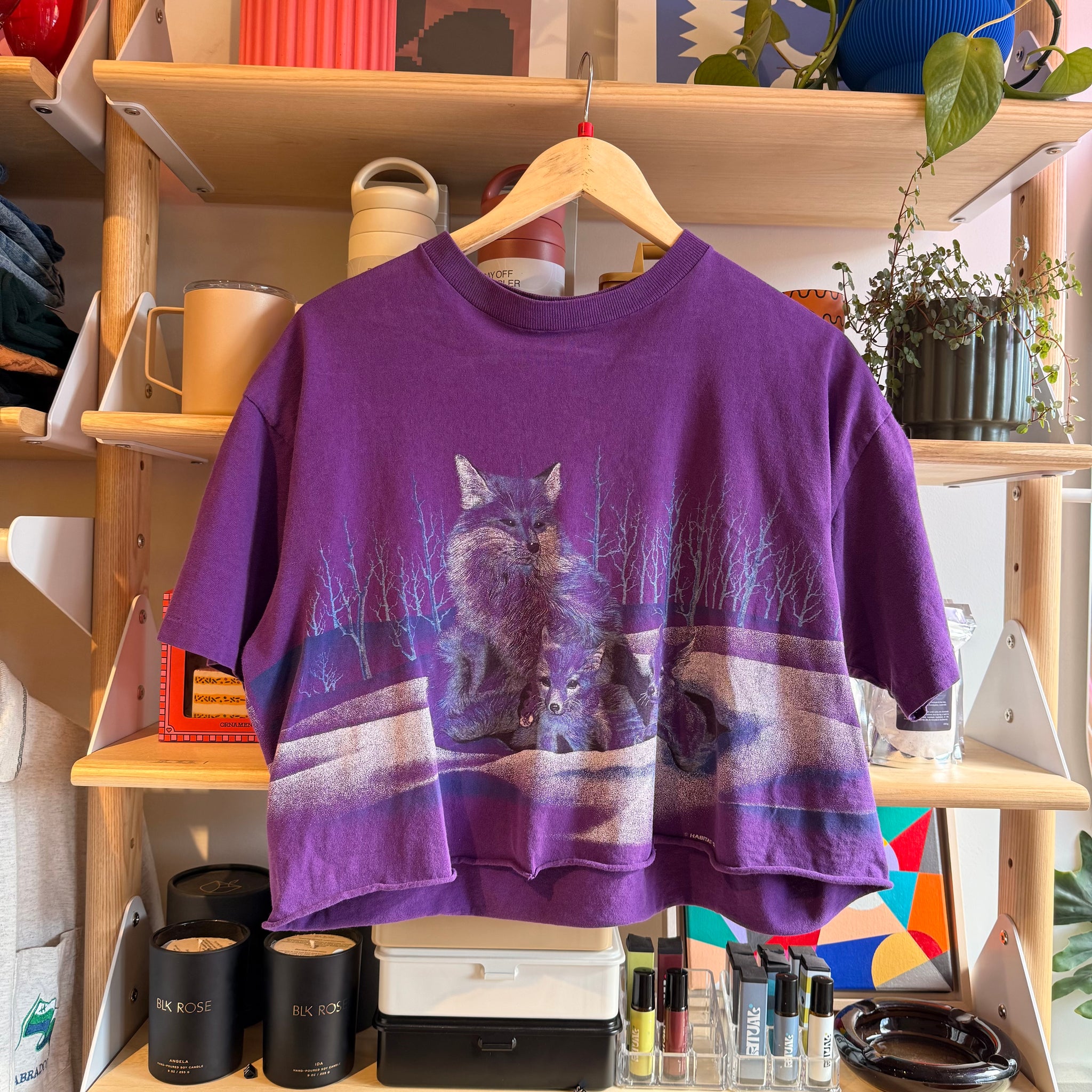 Foxes Cropped Tee | L