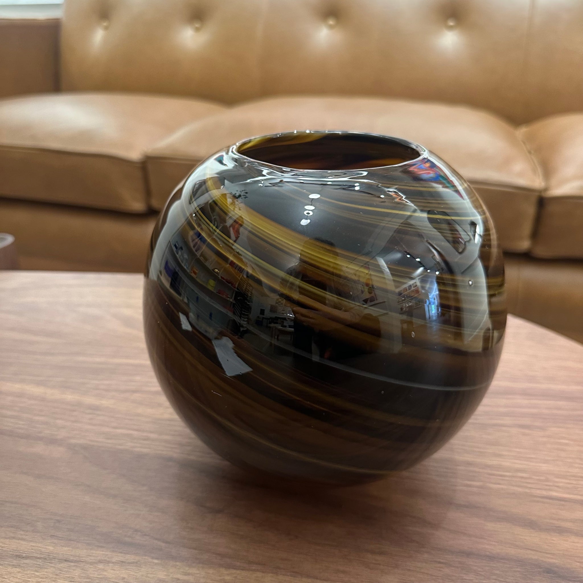 Art Glass Globe Vase
