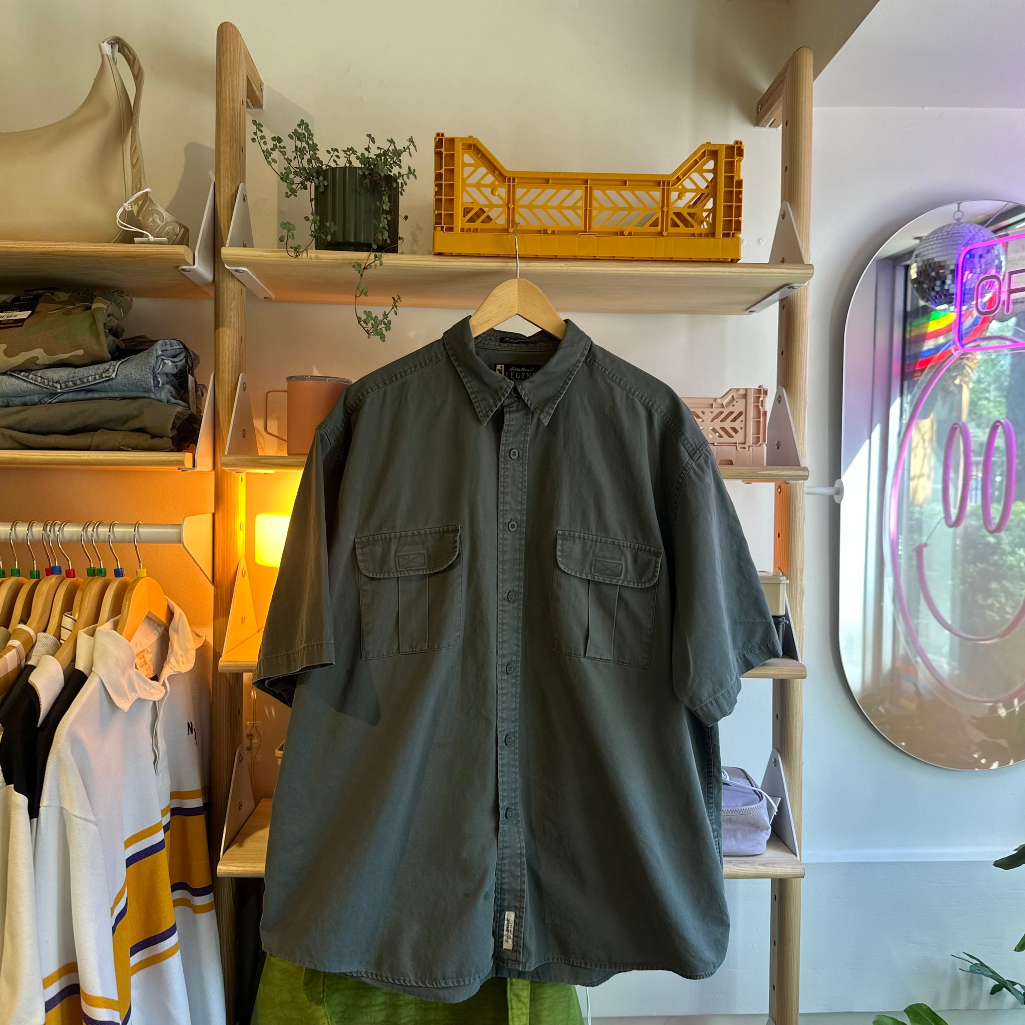 Khaki Button Up | XL