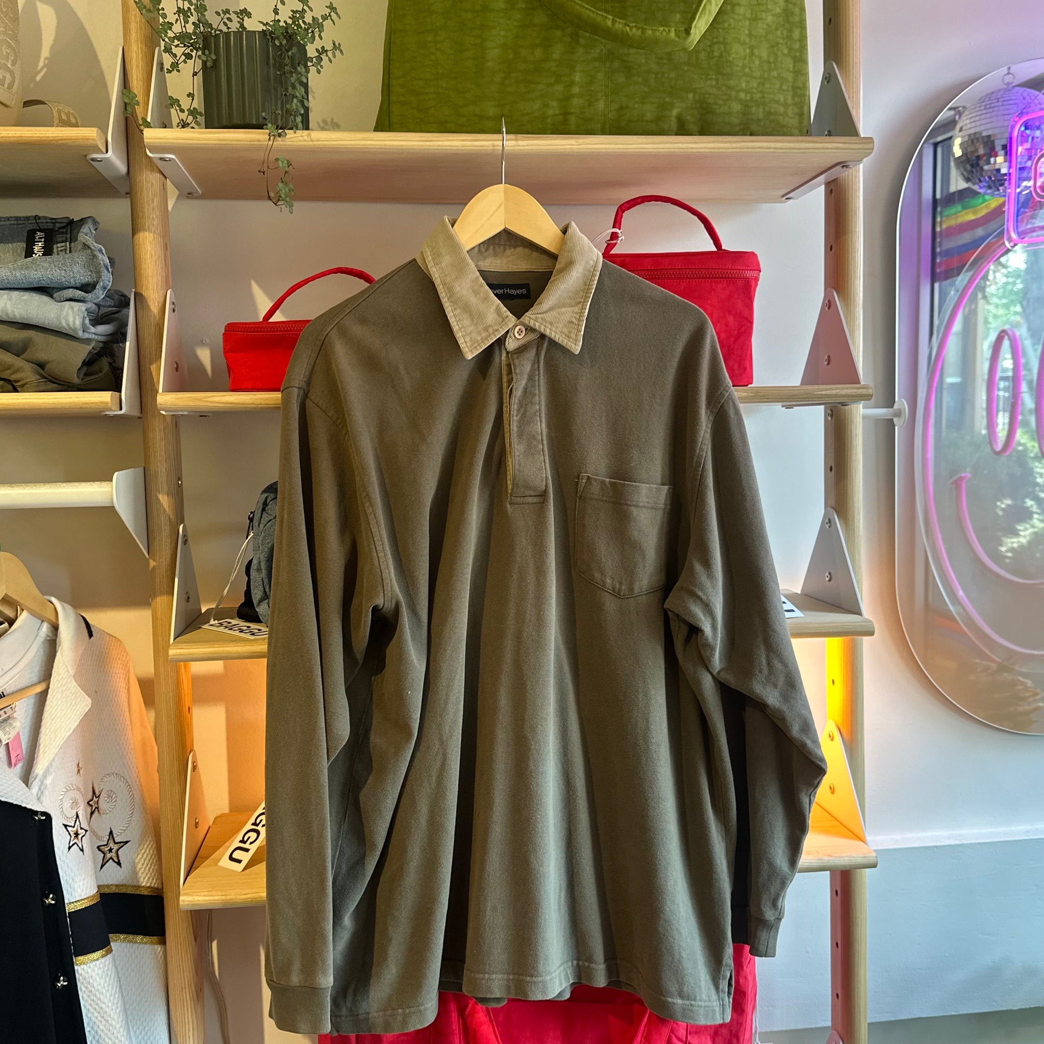 Khaki Long Sleeve Shirt | XL