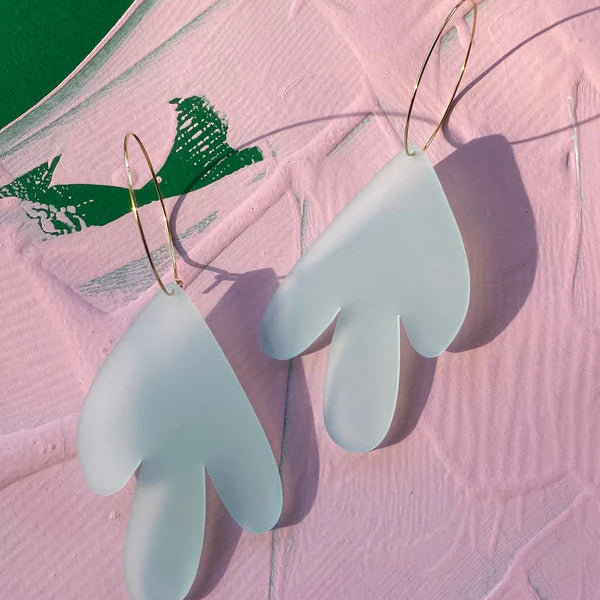 Artist Hoop Earrings - Frost with Silver | Combinist Goods