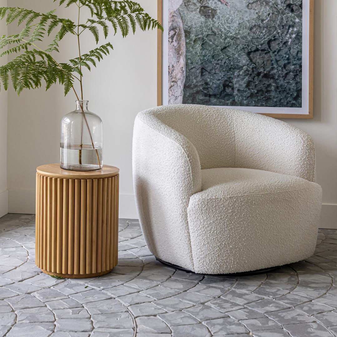 Aspen Swivel Chair - Ivory