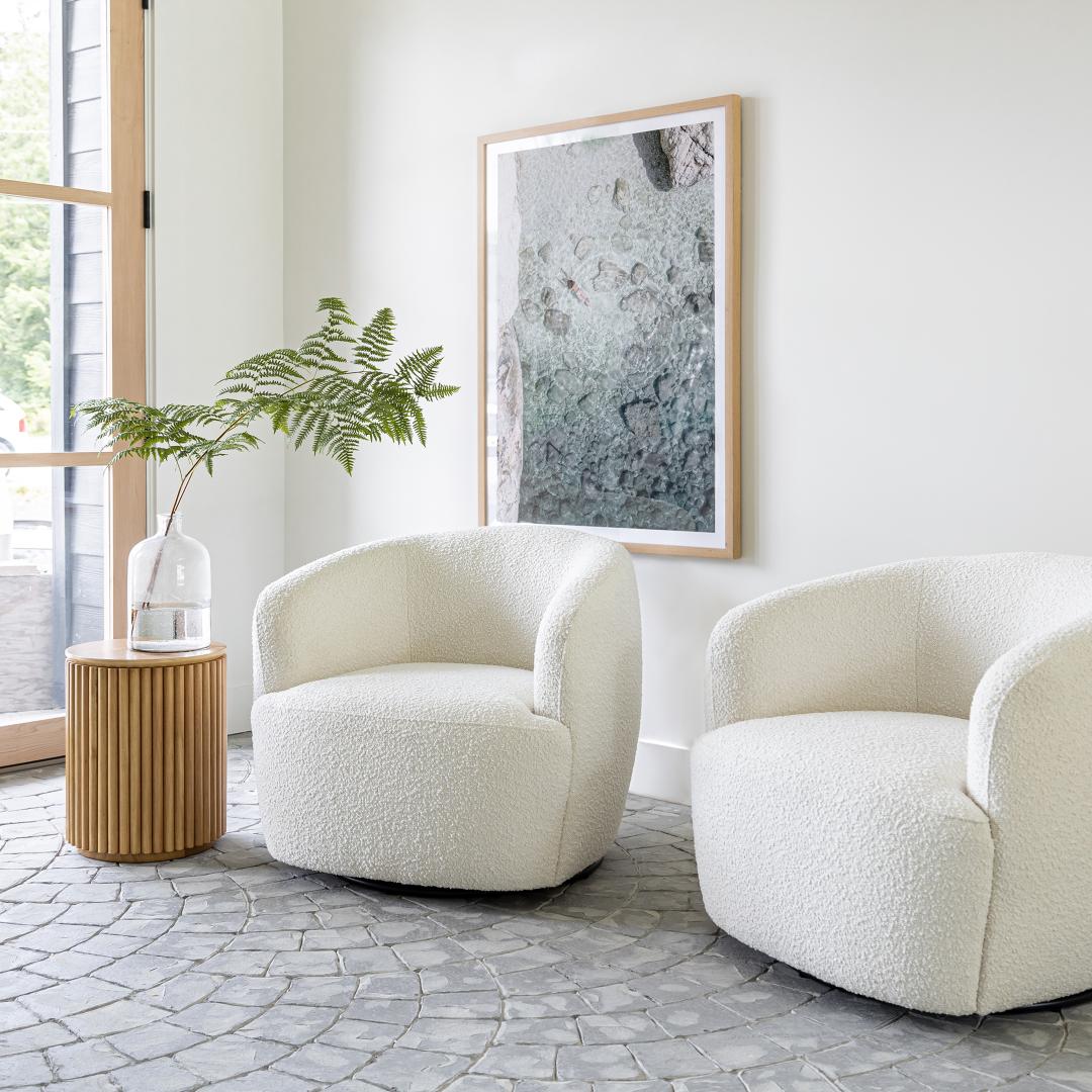 Aspen Swivel Chair - Ivory