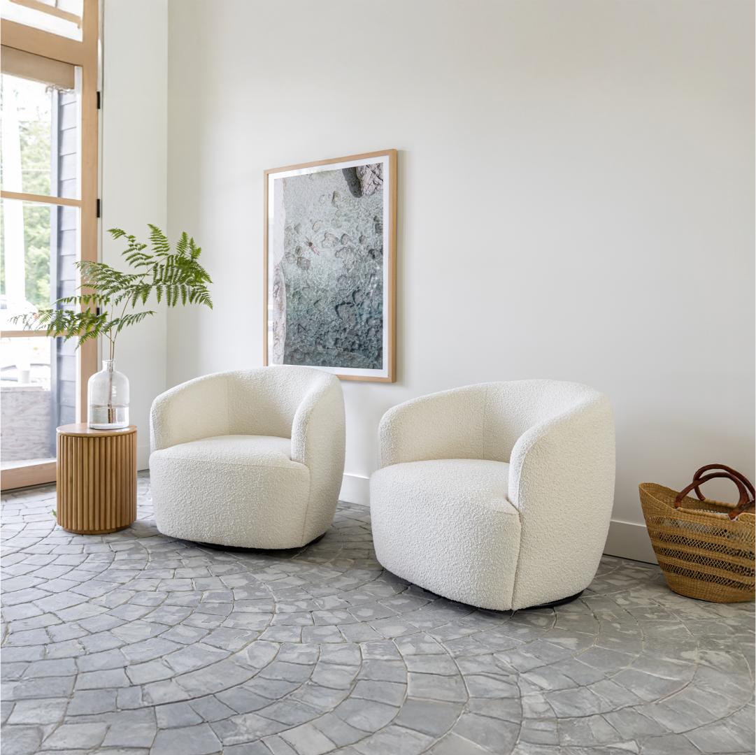 Aspen Swivel Chair - Ivory