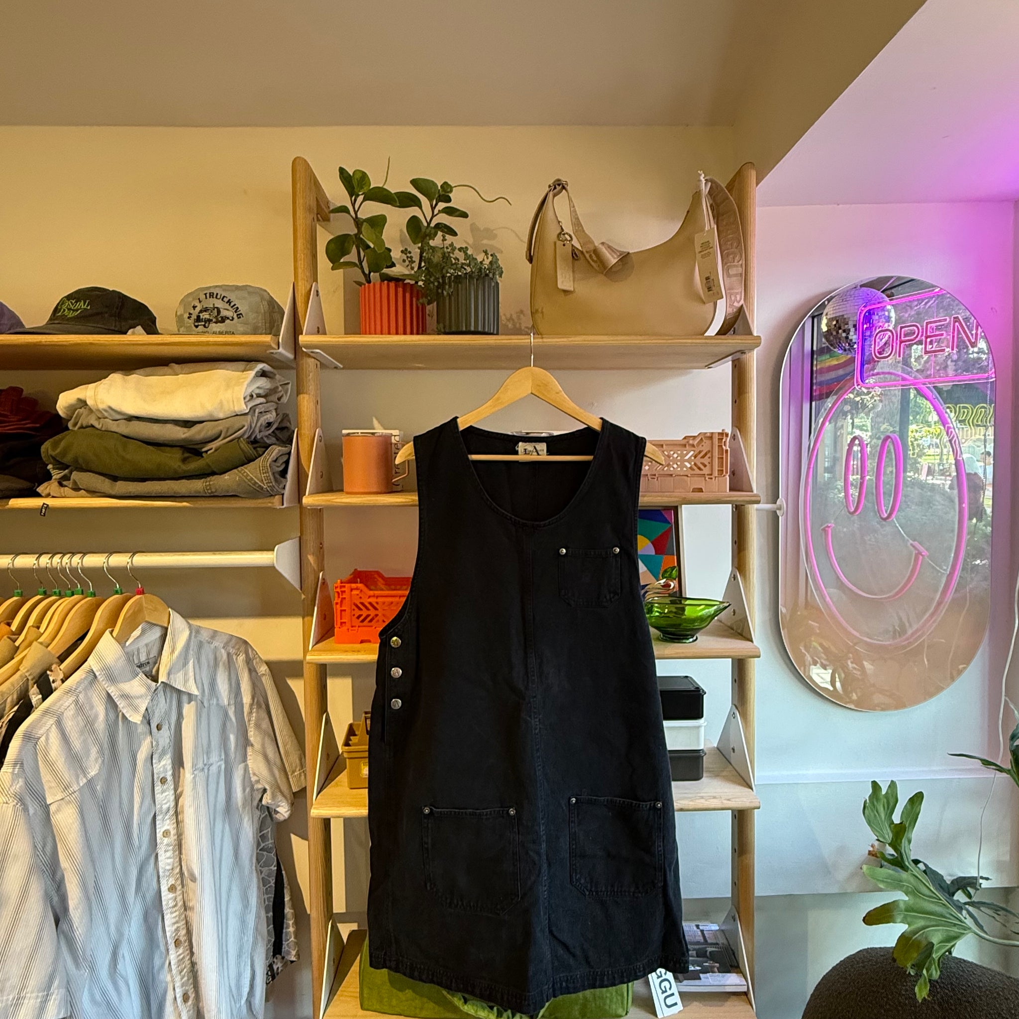 Black Denim Dress | L