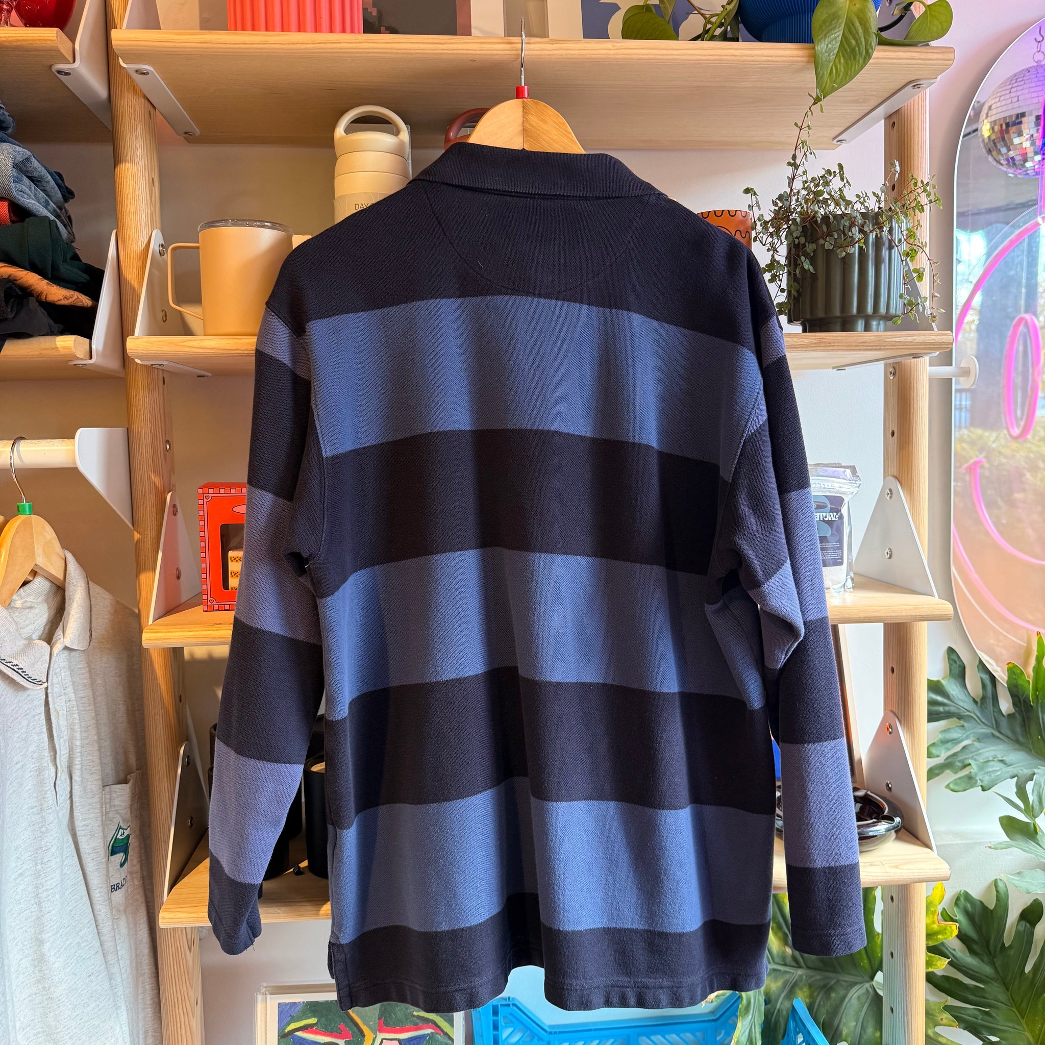Striped Rugby Long Sleeve Tee | L