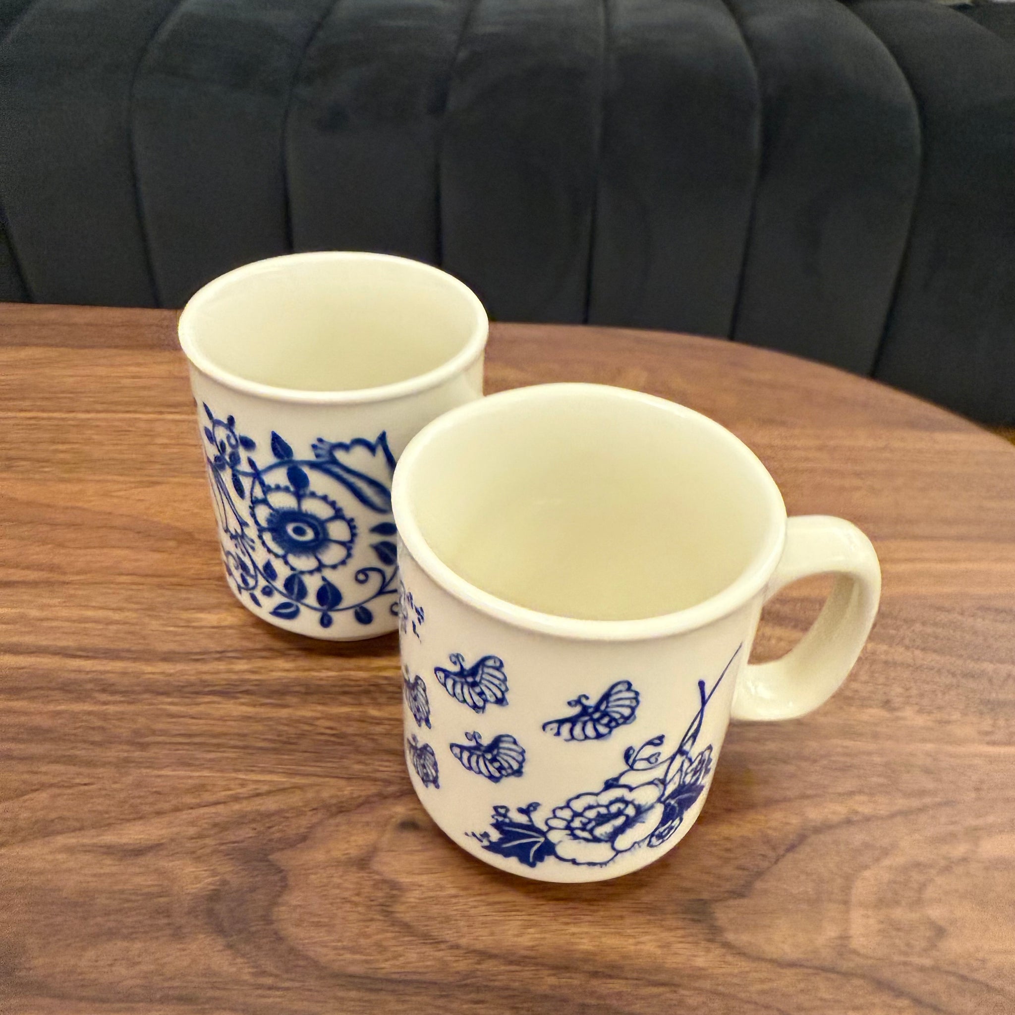 Blue Onion Mugs | Set of 2