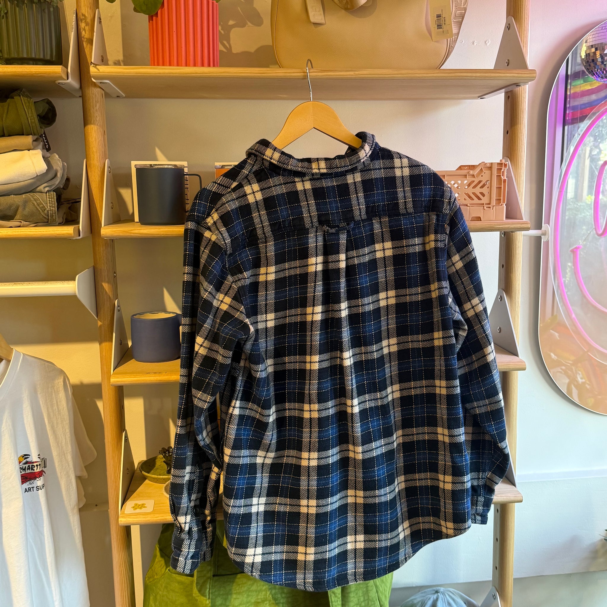 Blue Plaid Button Up | L