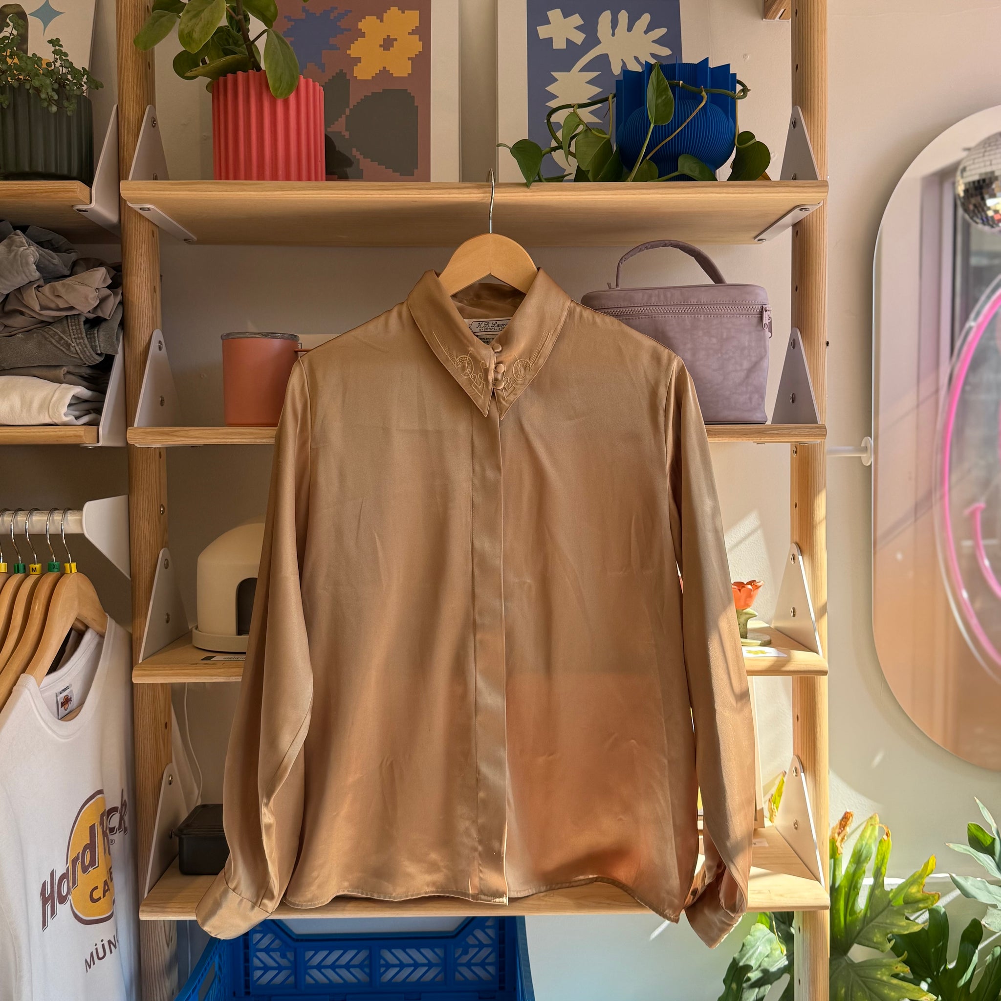 Gold Silk Blouse | M
