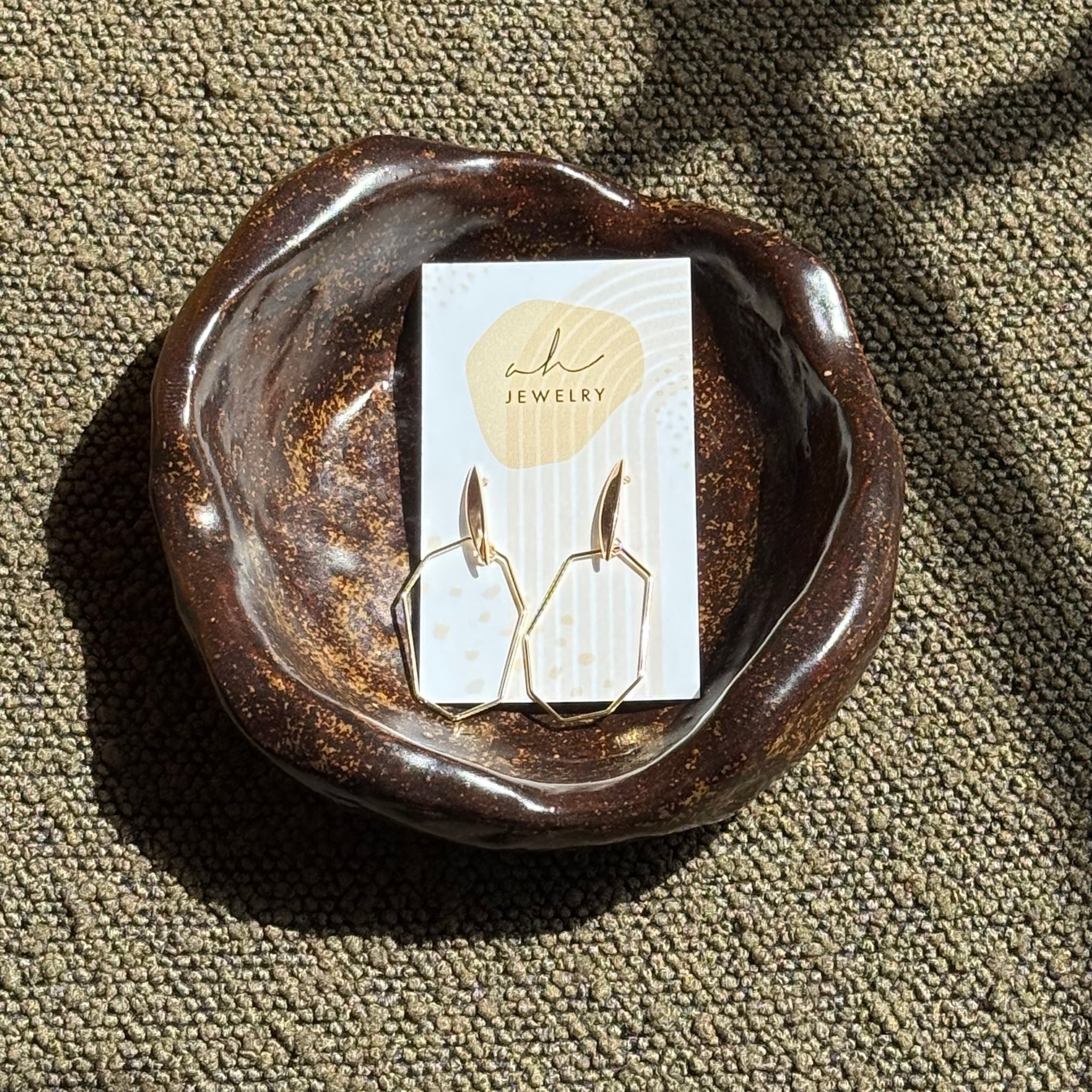 Hexagonal Earrings | AH Designs