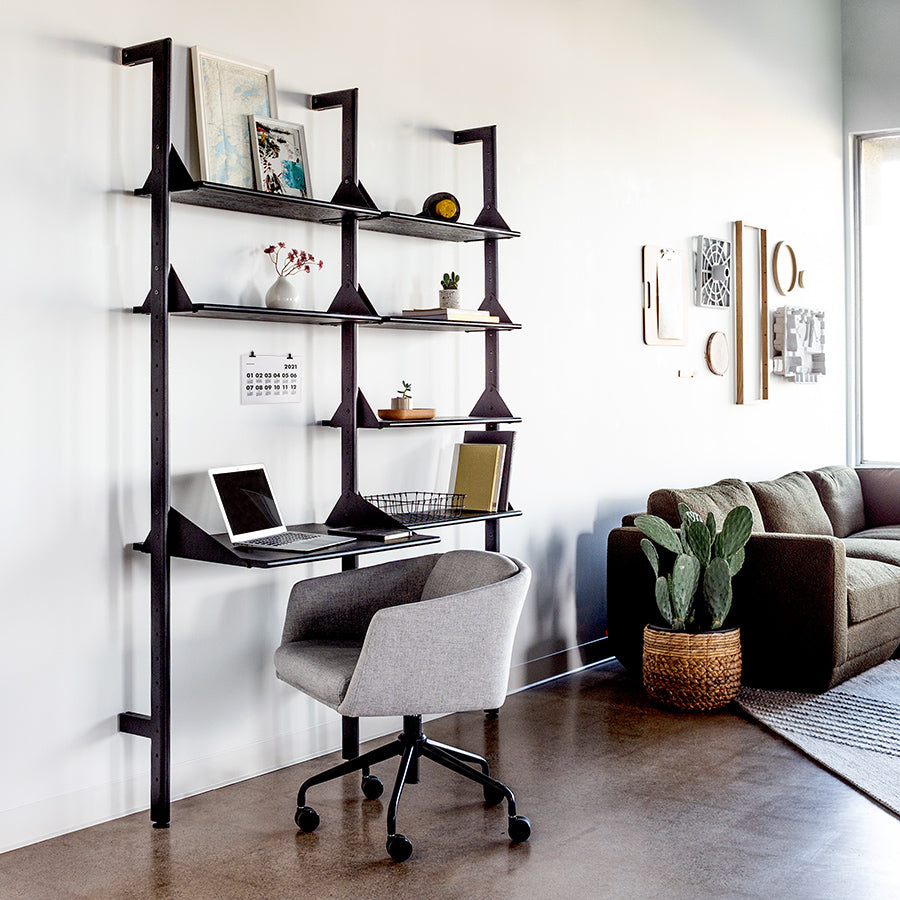 Branch Desk with 2 Shelves