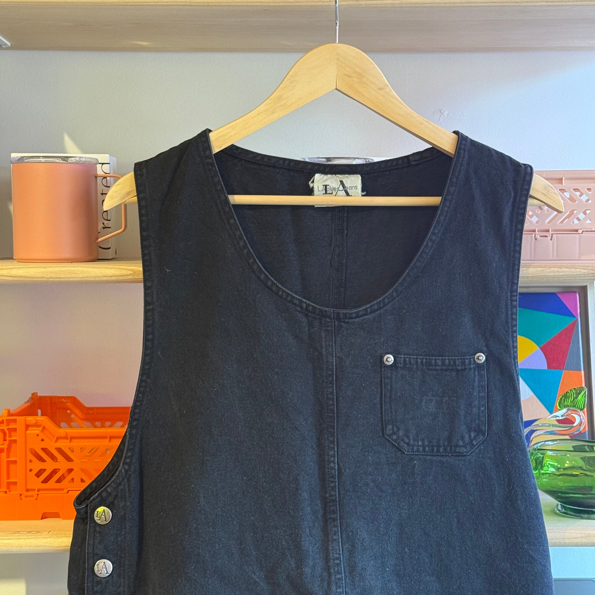 Black Denim Dress | L
