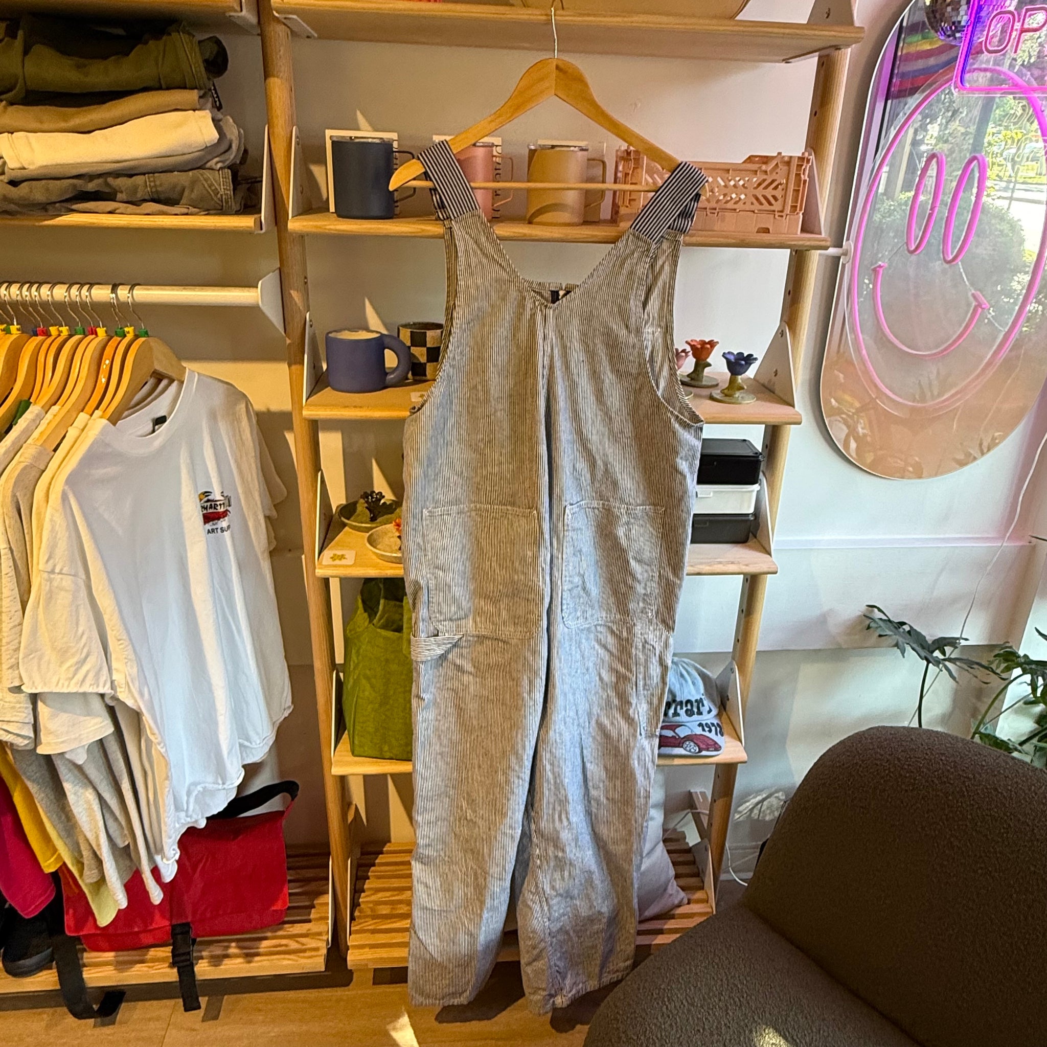 Striped Overalls | L