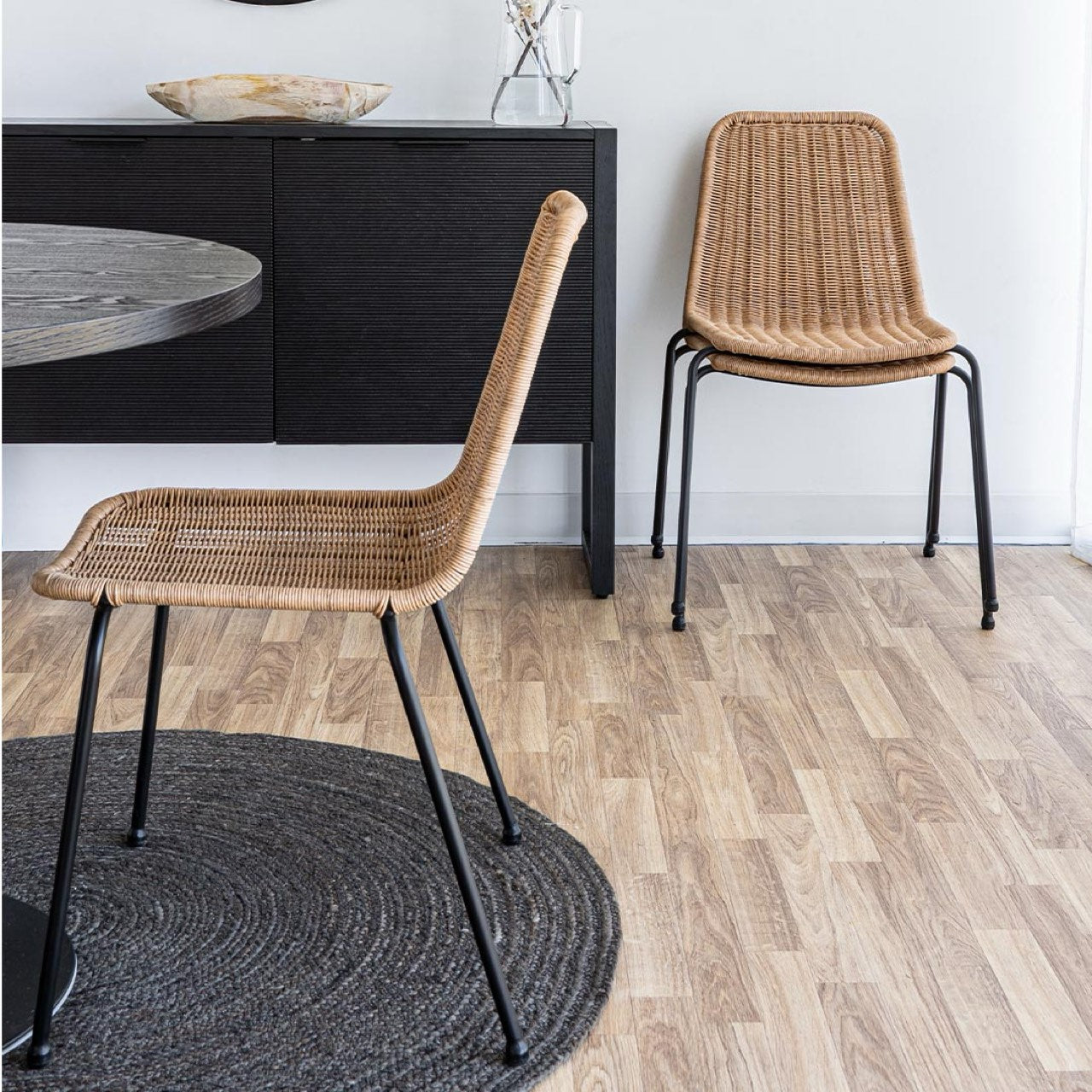 Calabria Stackable Dining Chair - Natural