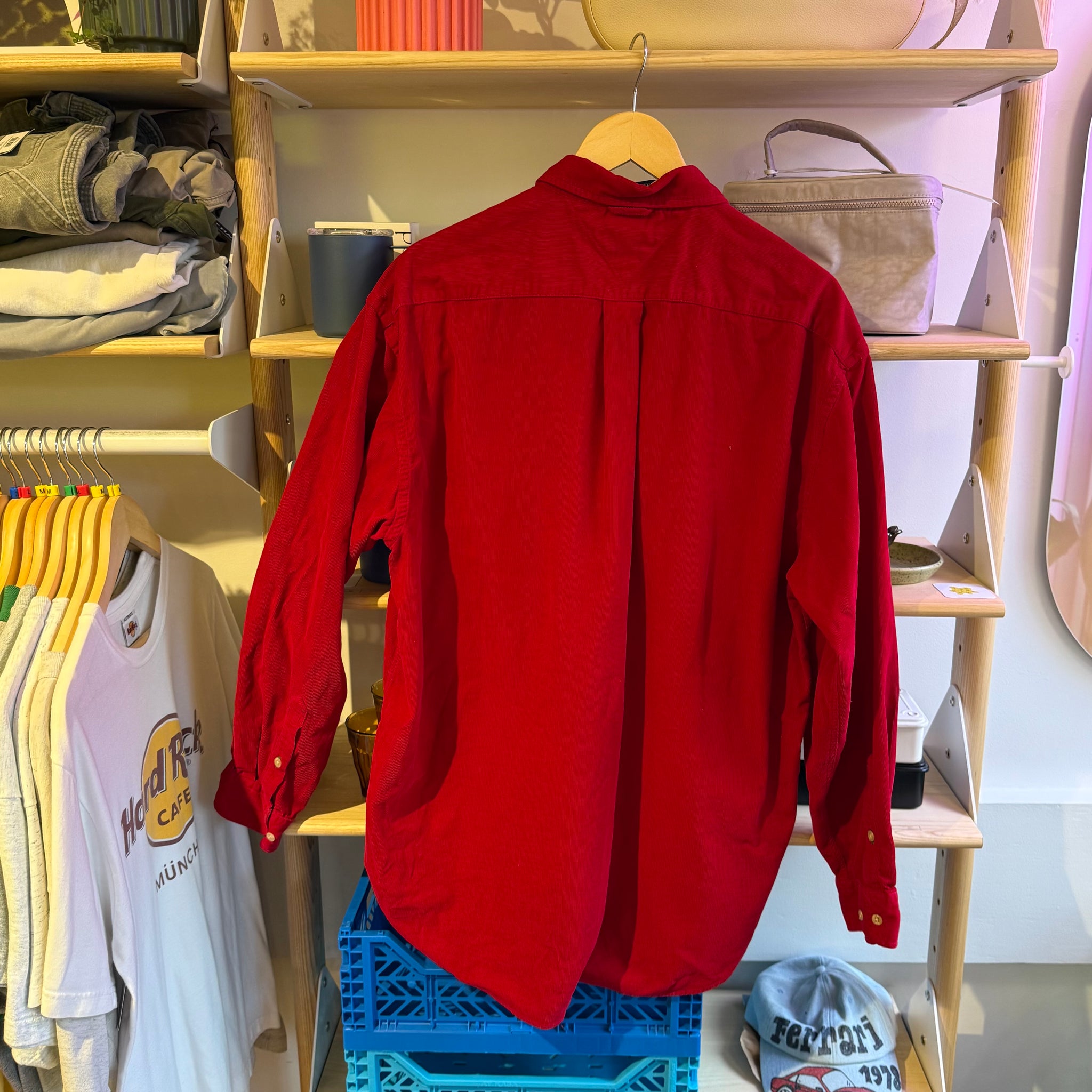 Red Cord Button Up | L