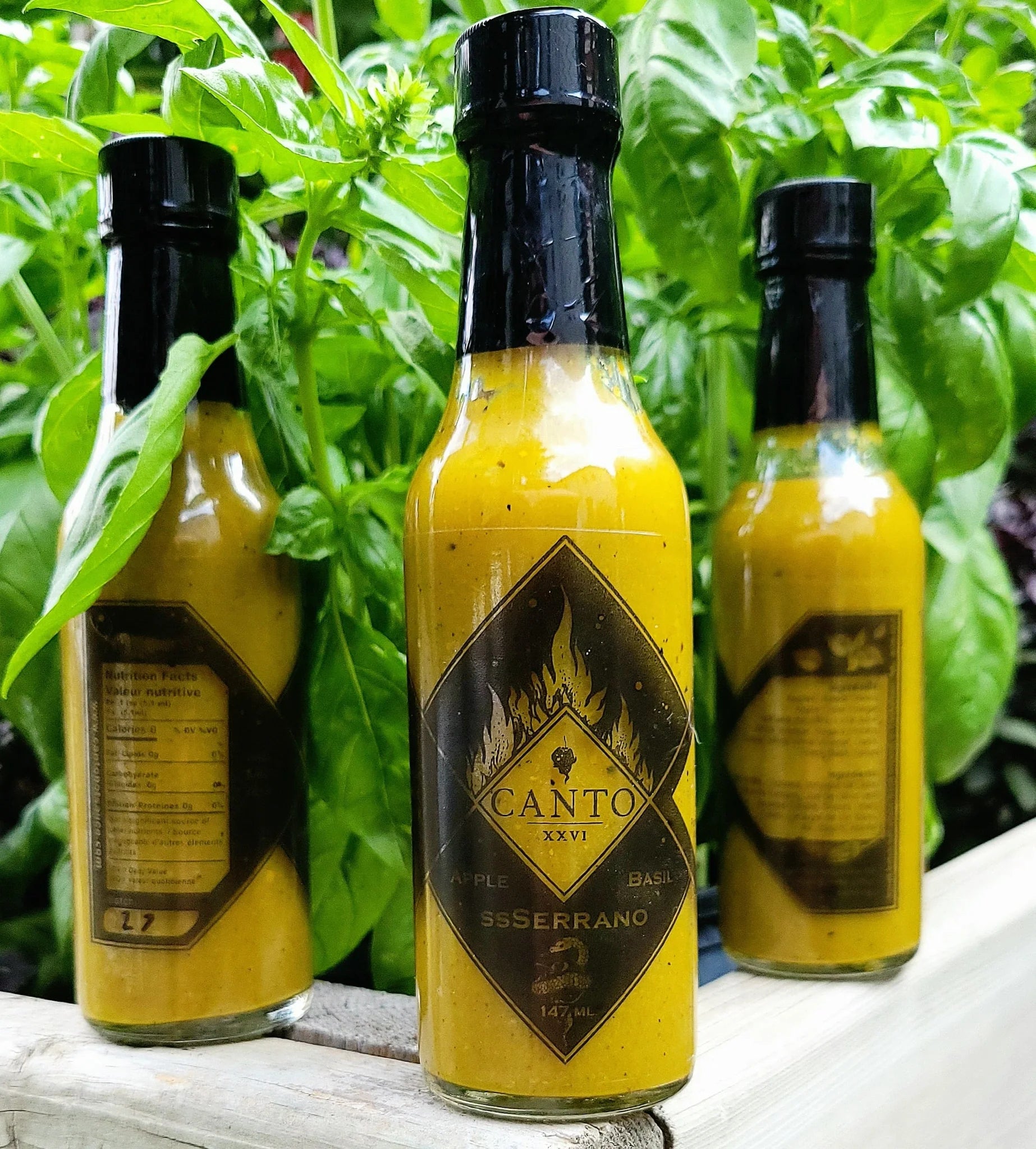 Apple Basil ssSerrano Hot Sauce