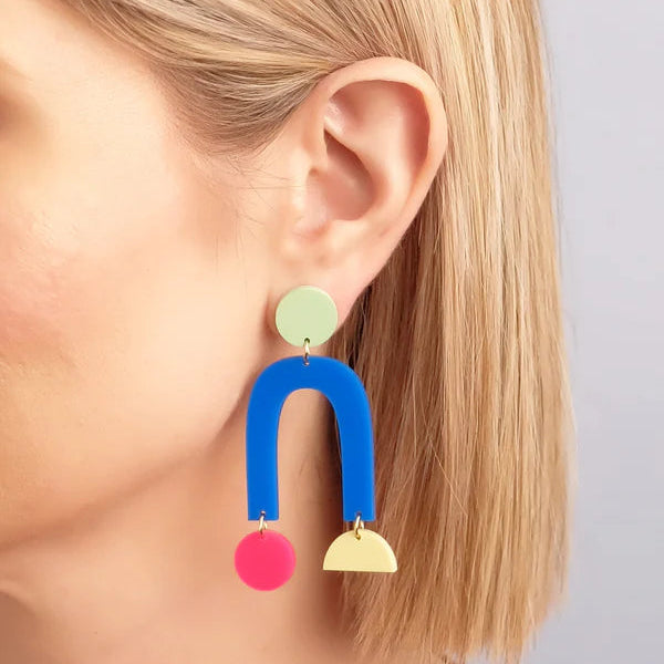 Collage Earrings - Blue | Combinist Goods