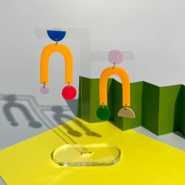 Collage Earrings - Mango | Combinist Goods