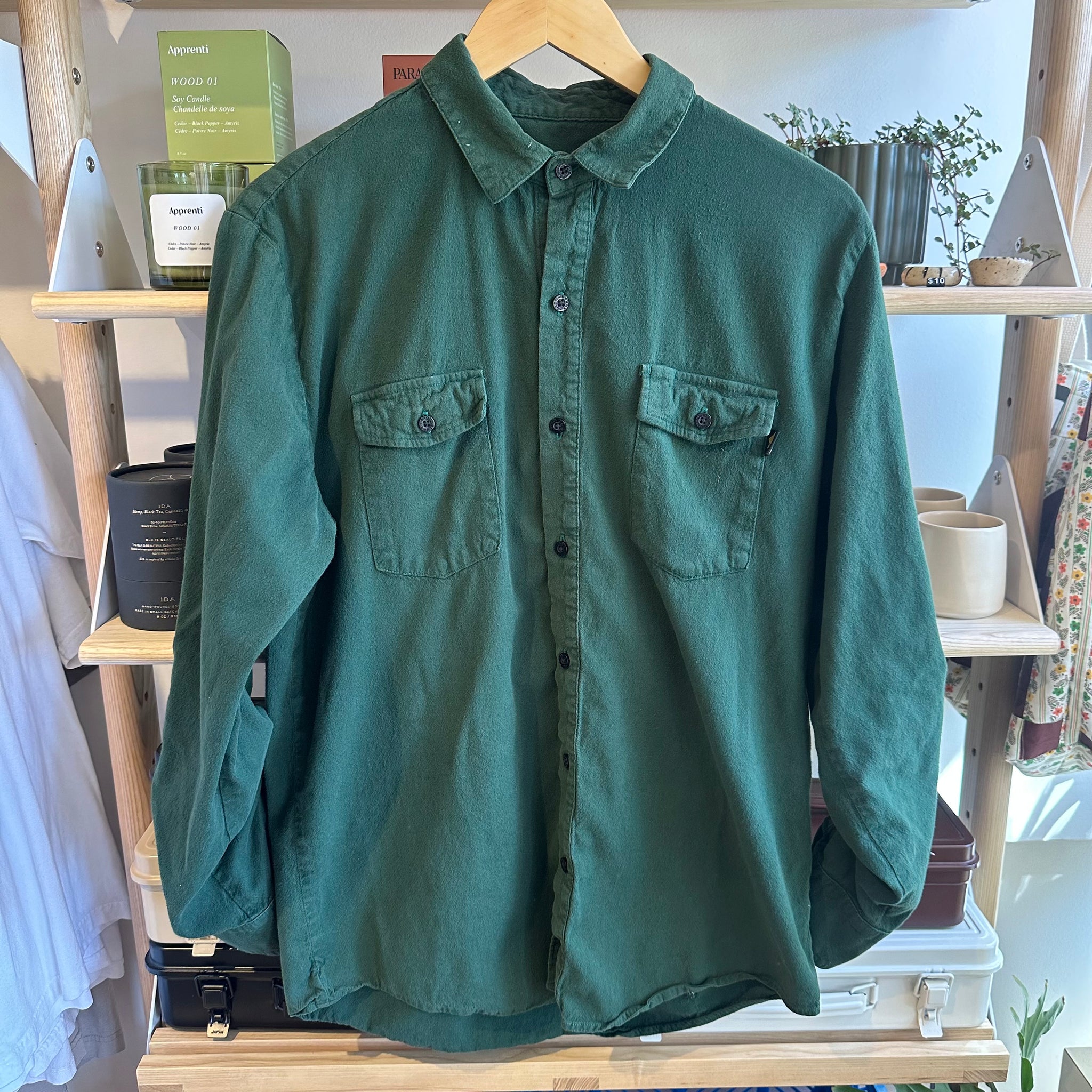 Green Button Up | S