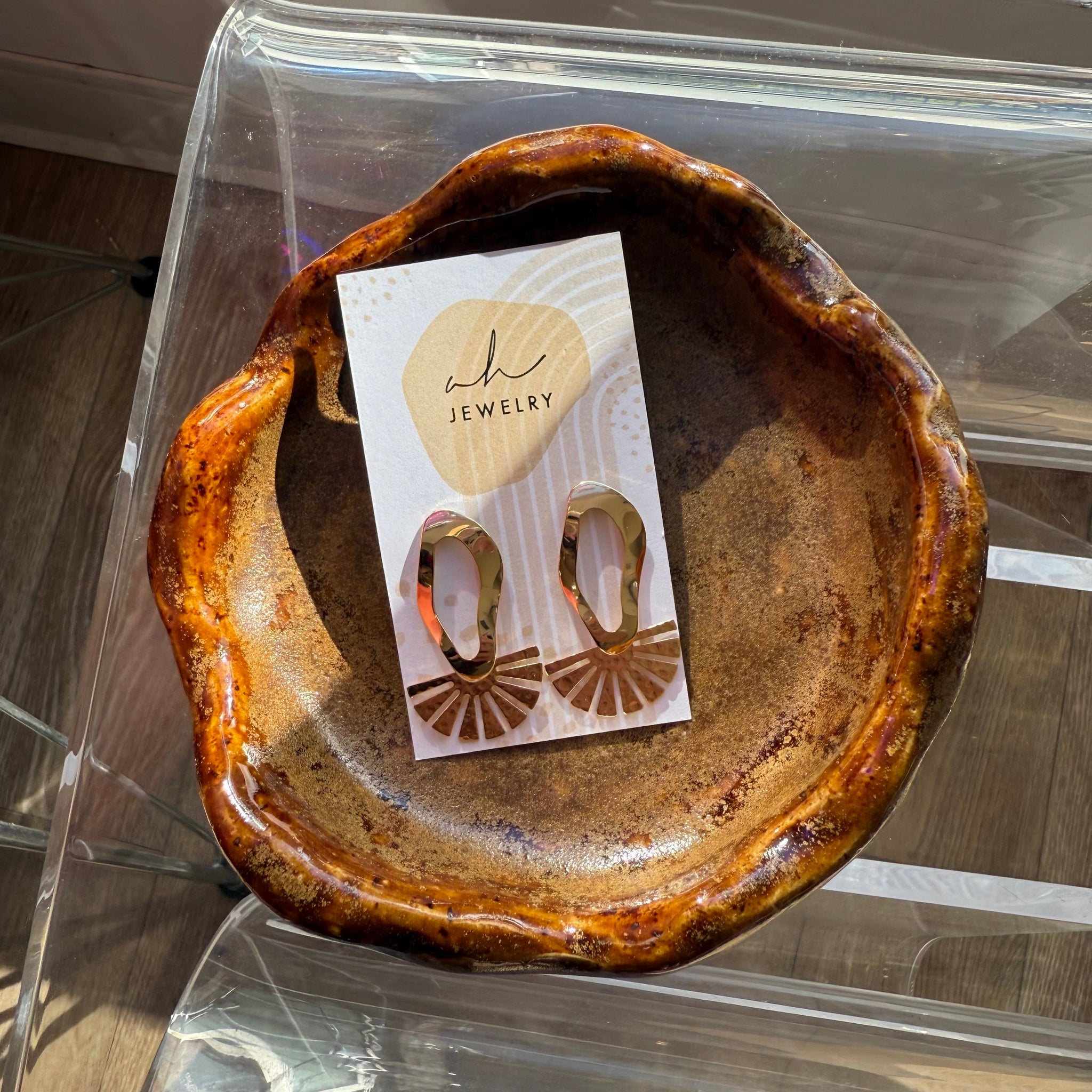 Squiggle Fan Earrings | AH Designs
