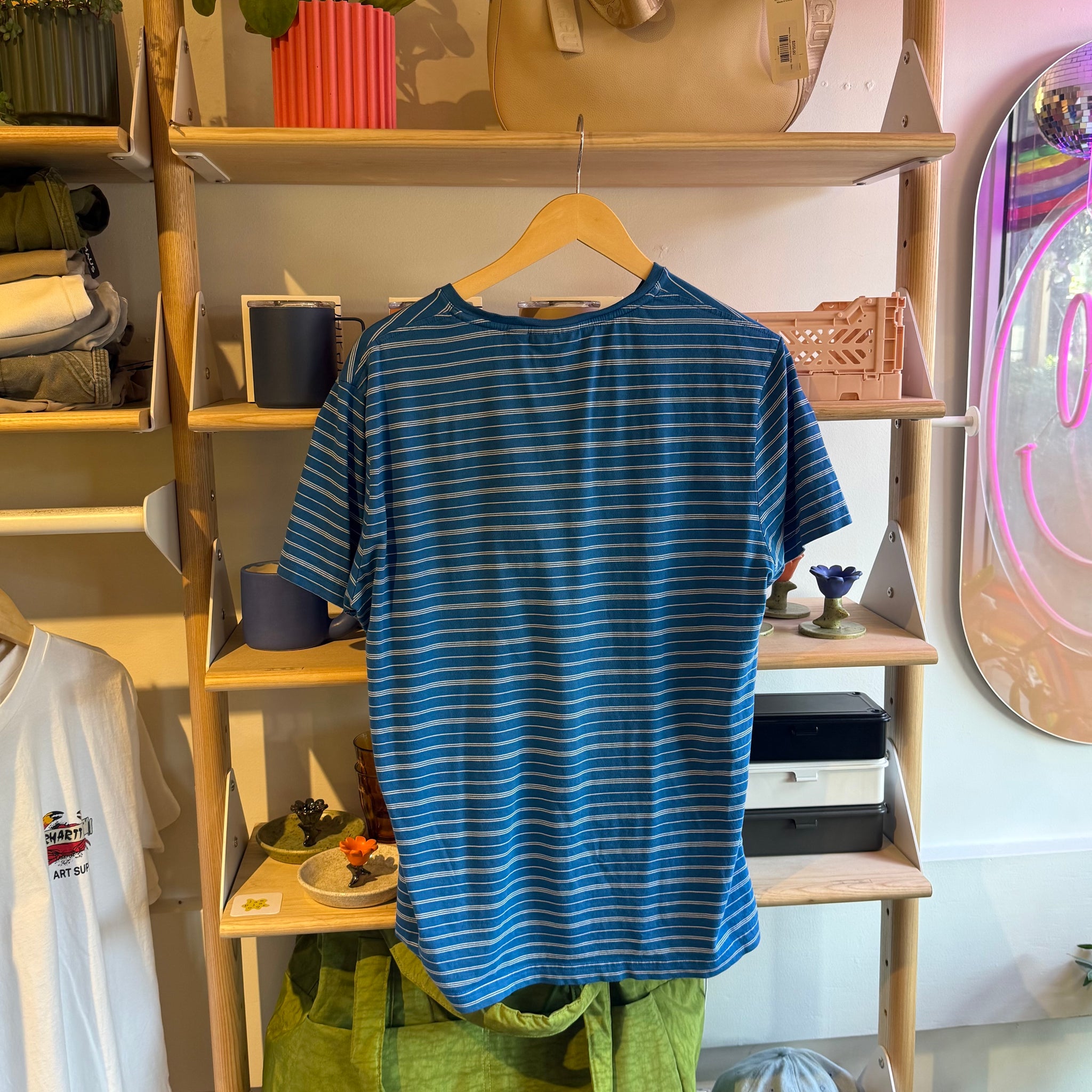 Striped Lacoste Tee | L