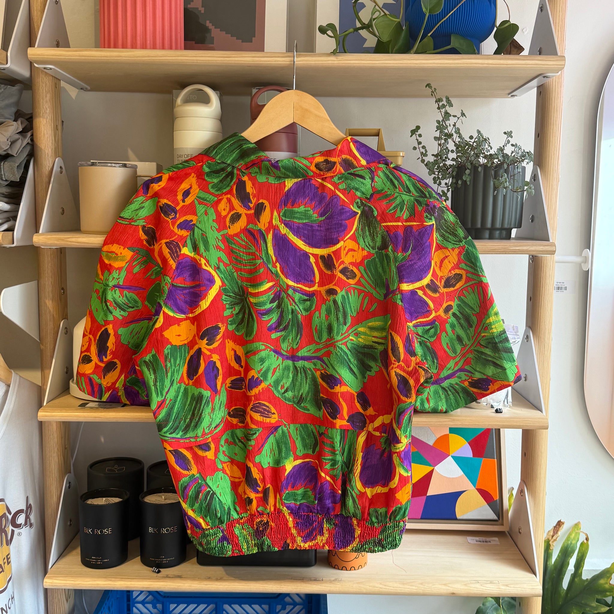 Tropical Button Up Blouse | M
