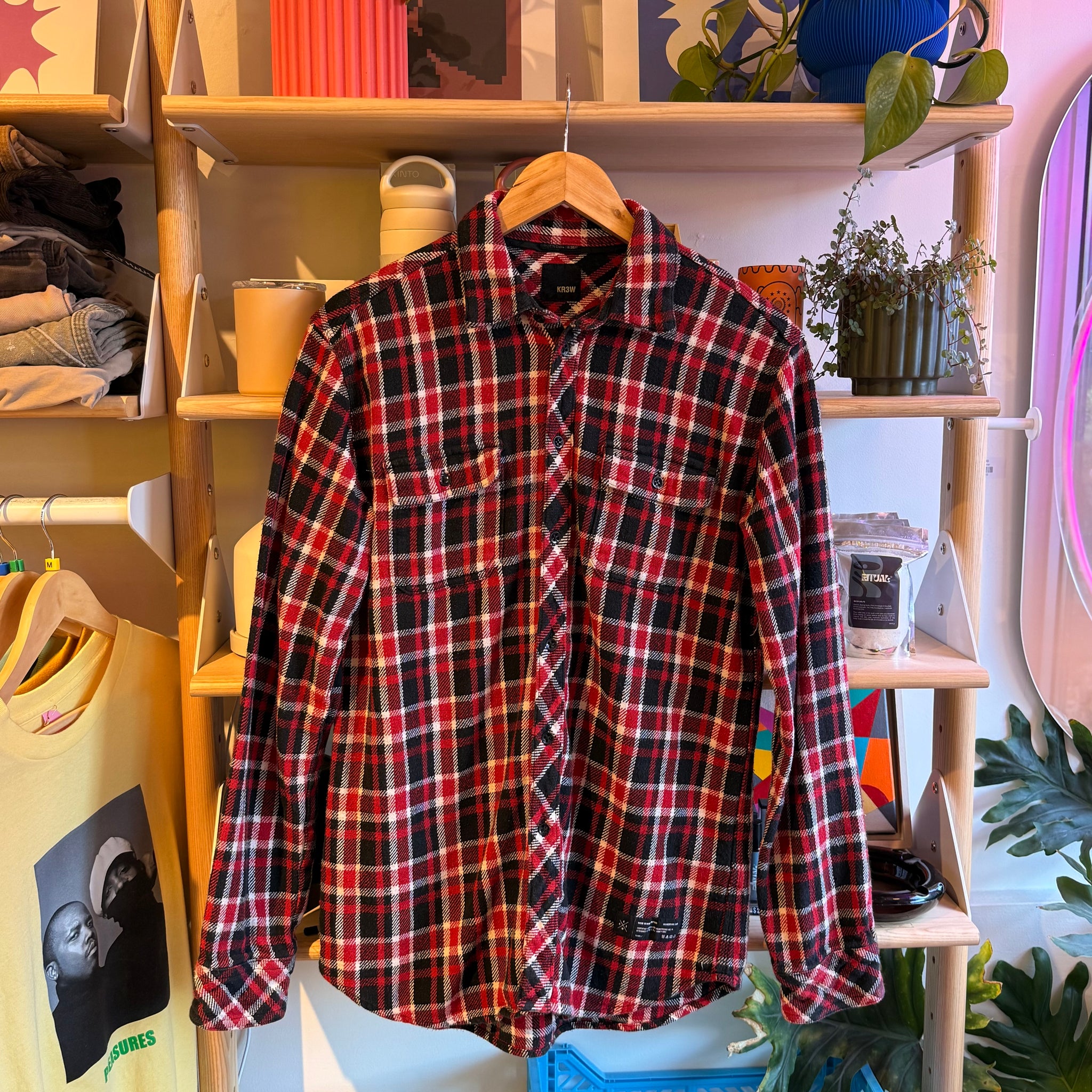 Red Plaid Button Up | S