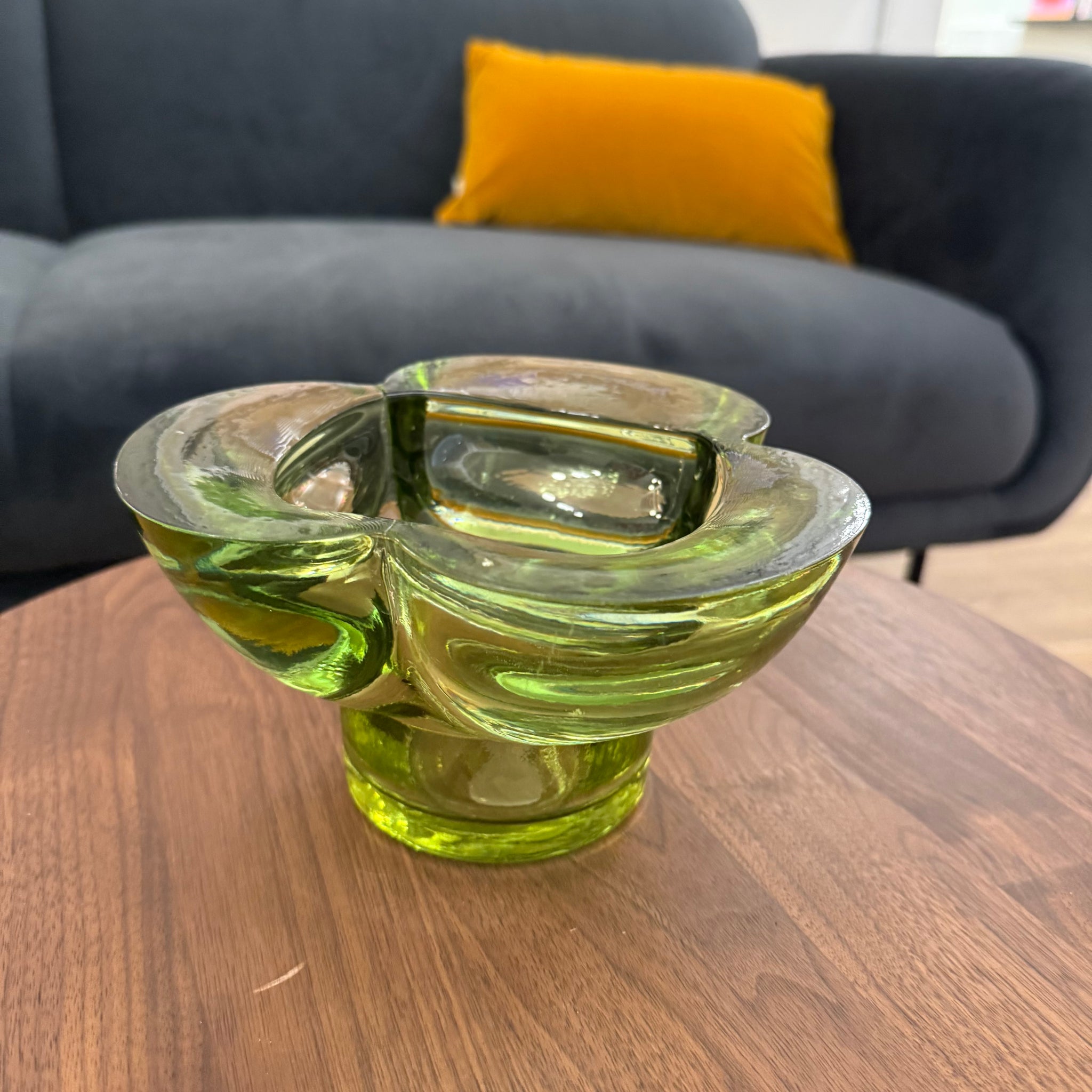 Green Art Glass Bowl