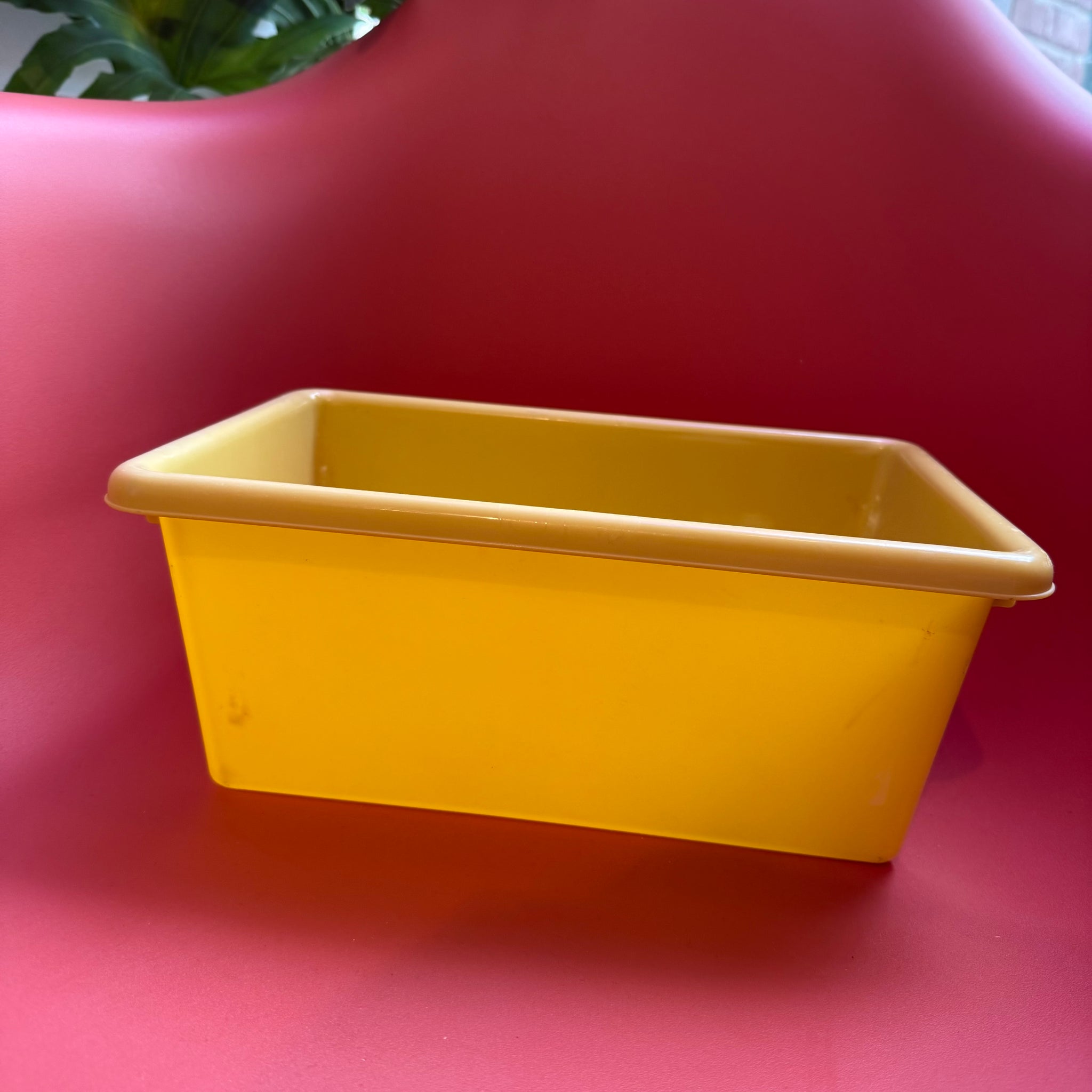 Mustard Yellow Plastic Storage Container