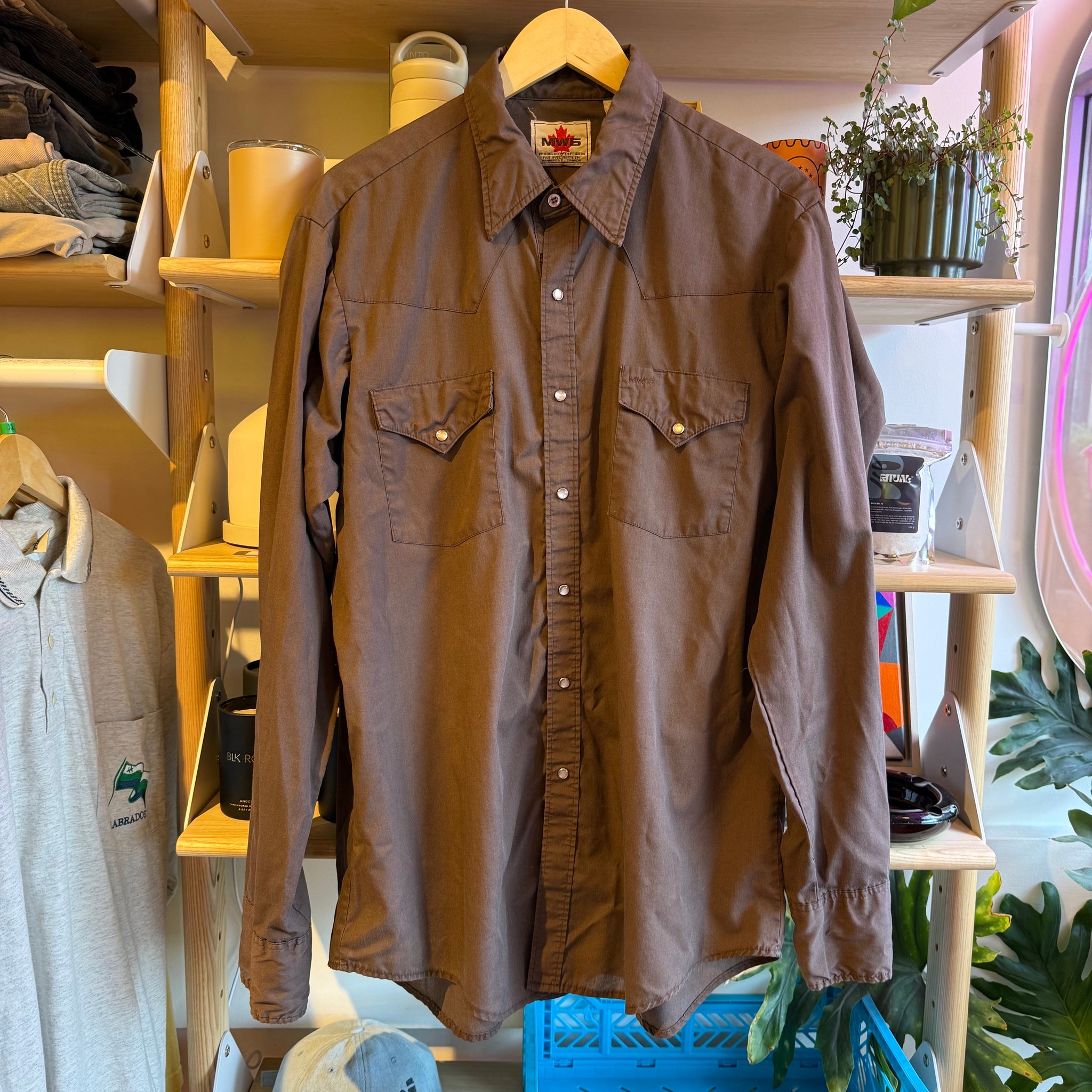 Brown Western Shirt | M