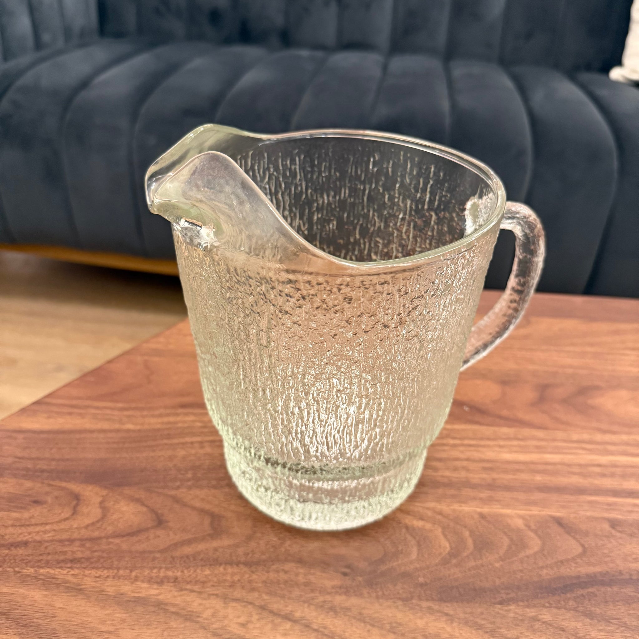 Tree Bark Clear Pitcher by Indiana Glass