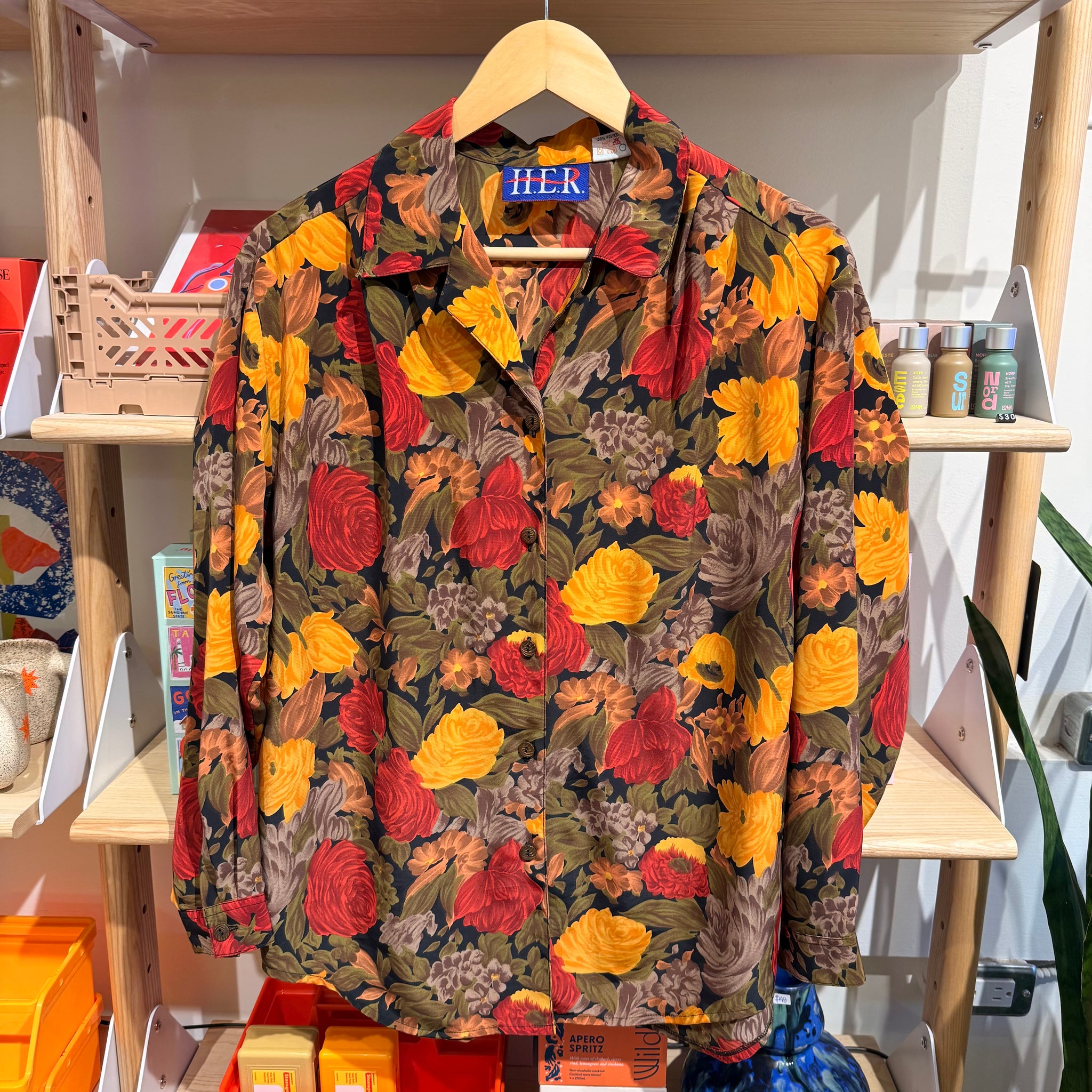 Autumn Florals Button Up | S