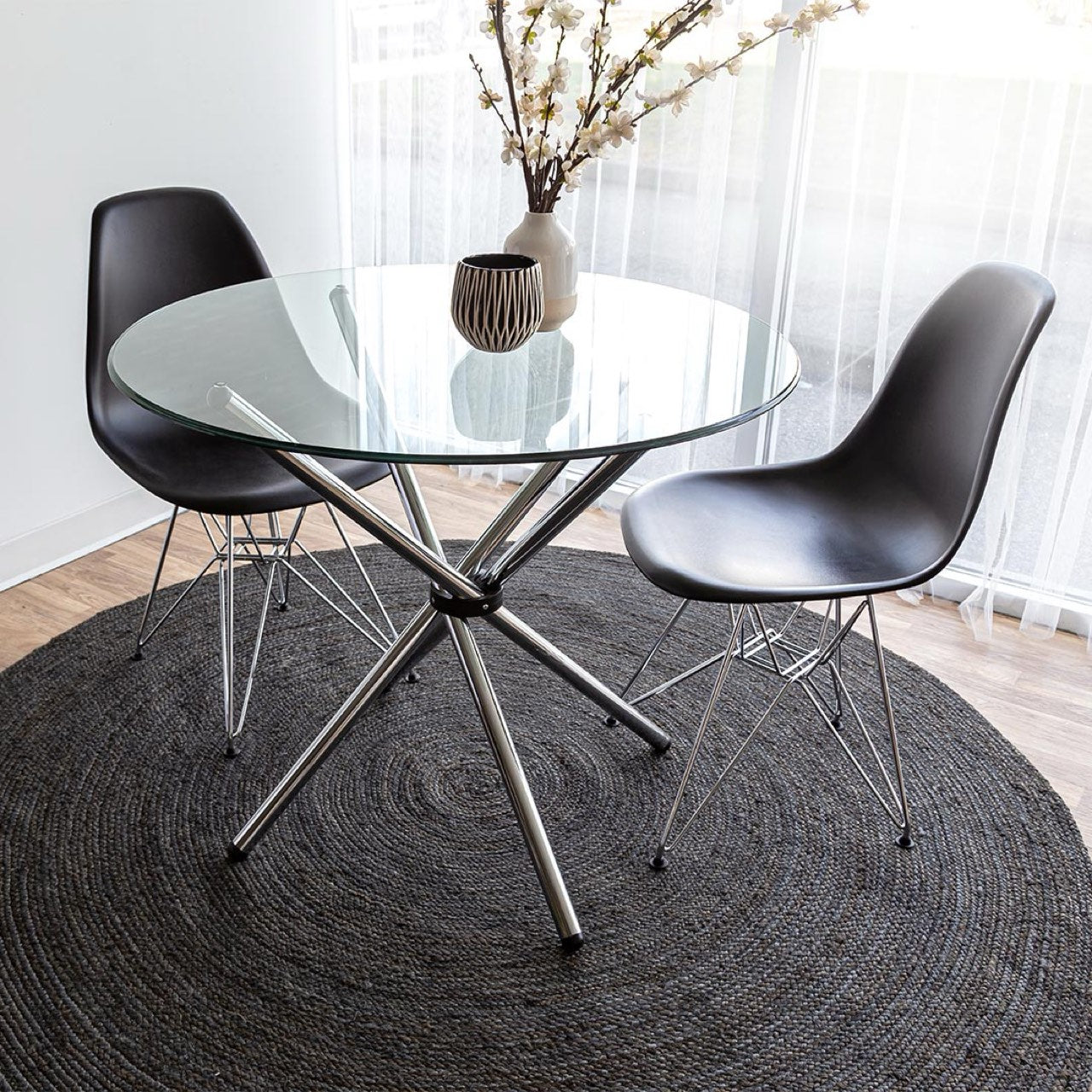 Edie Dining Table - Chrome